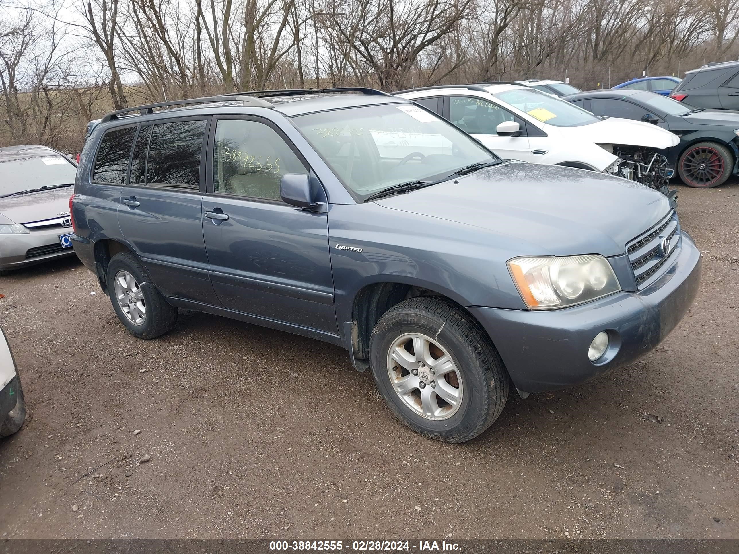 TOYOTA HIGHLANDER 2001 jtehf21a910009099