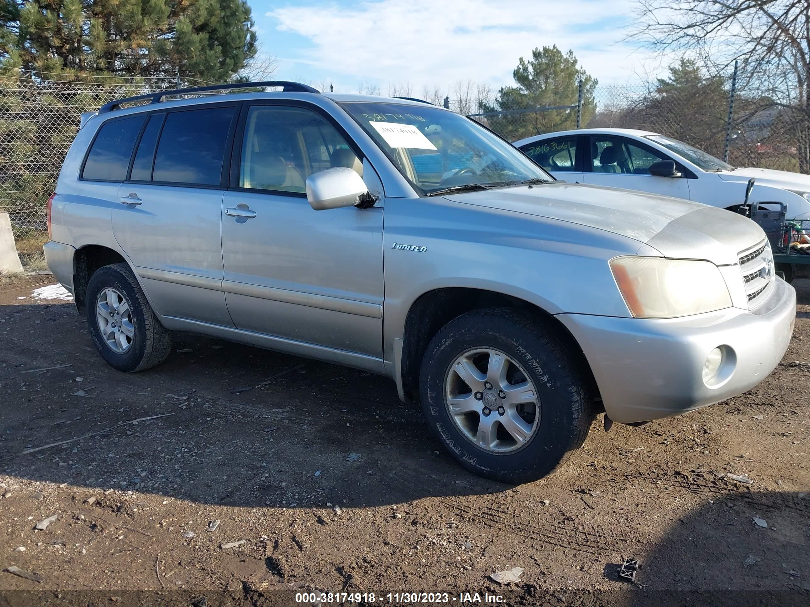 TOYOTA HIGHLANDER 2003 jtehf21a930098563