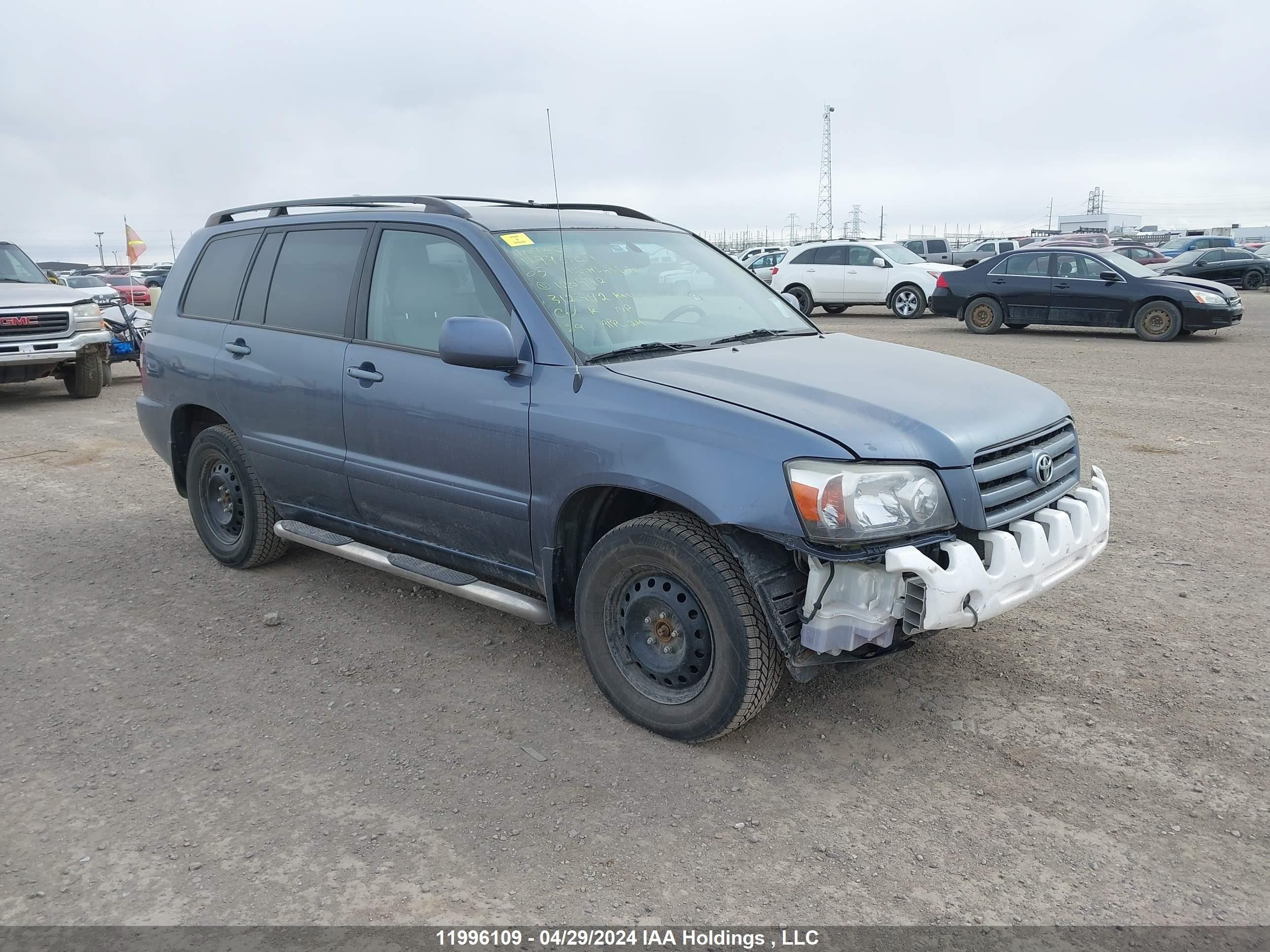 TOYOTA HIGHLANDER 2005 jtehp21a150120992