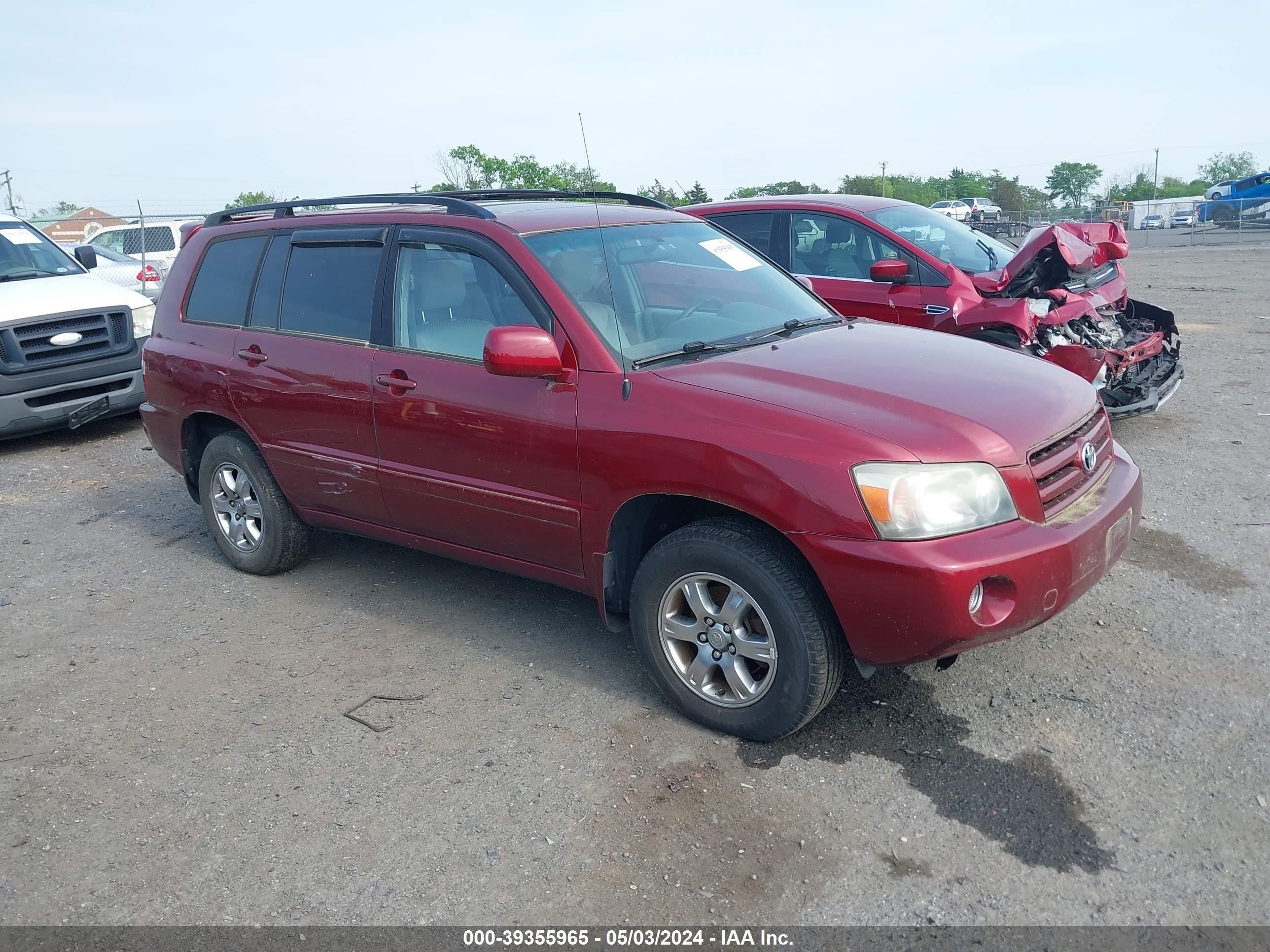 TOYOTA HIGHLANDER 2007 jtehp21a270202846