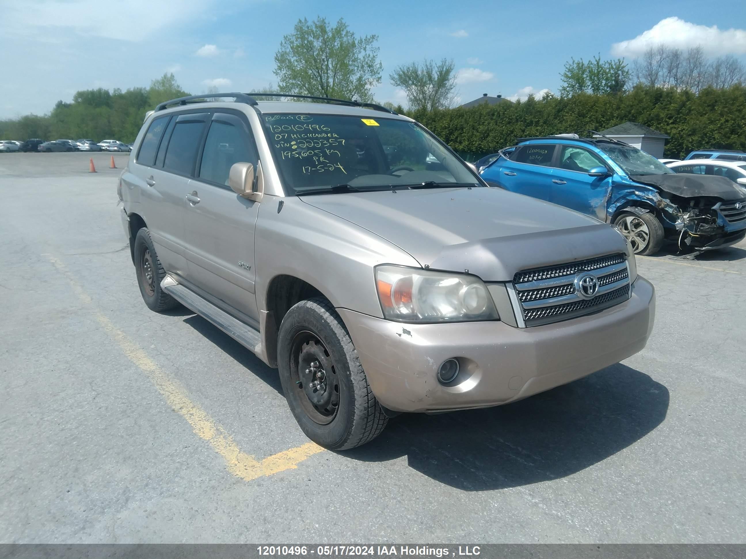 TOYOTA HIGHLANDER 2007 jtehp21ax70222357