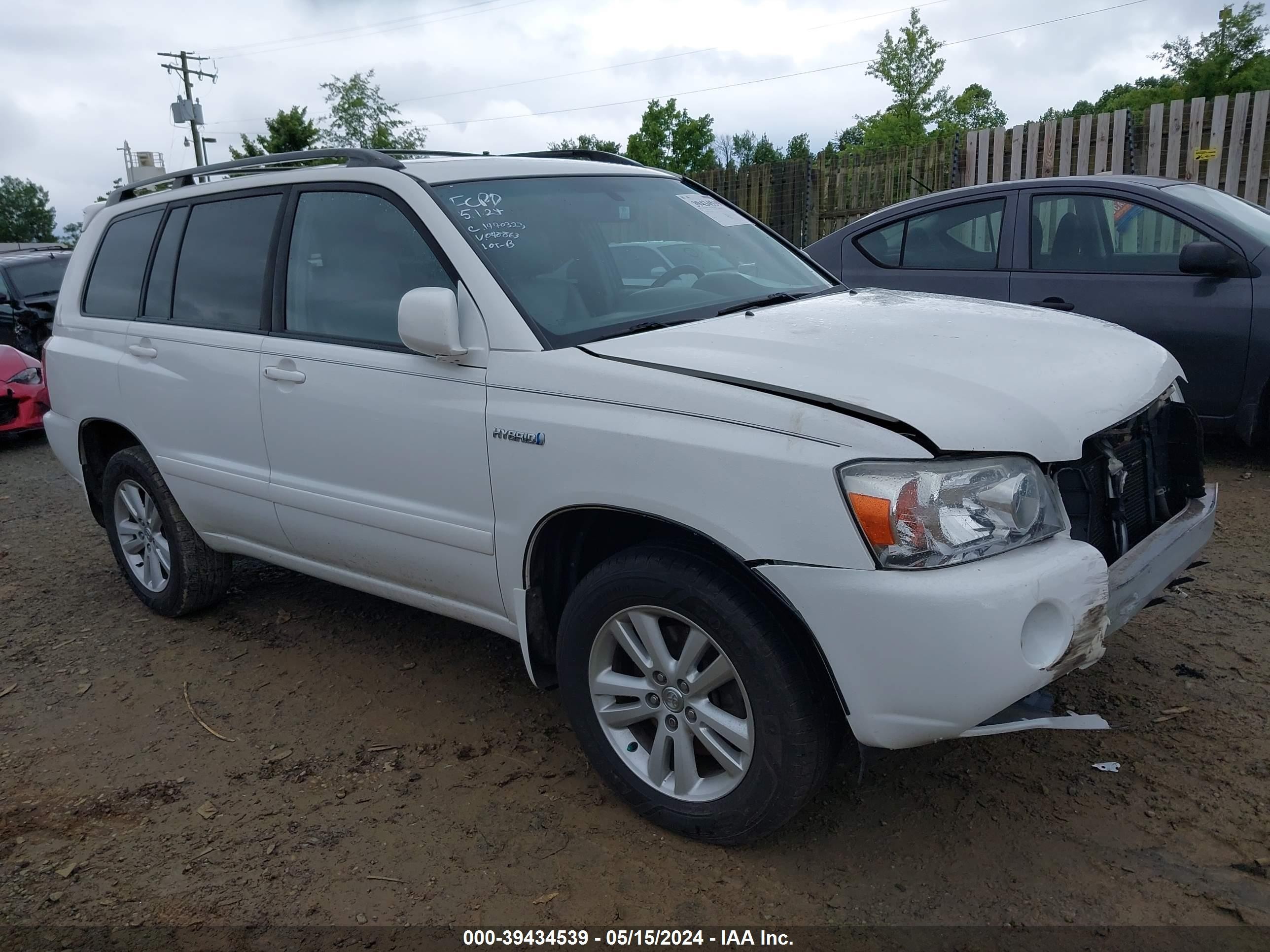 TOYOTA HIGHLANDER 2007 jtehw21a570048863