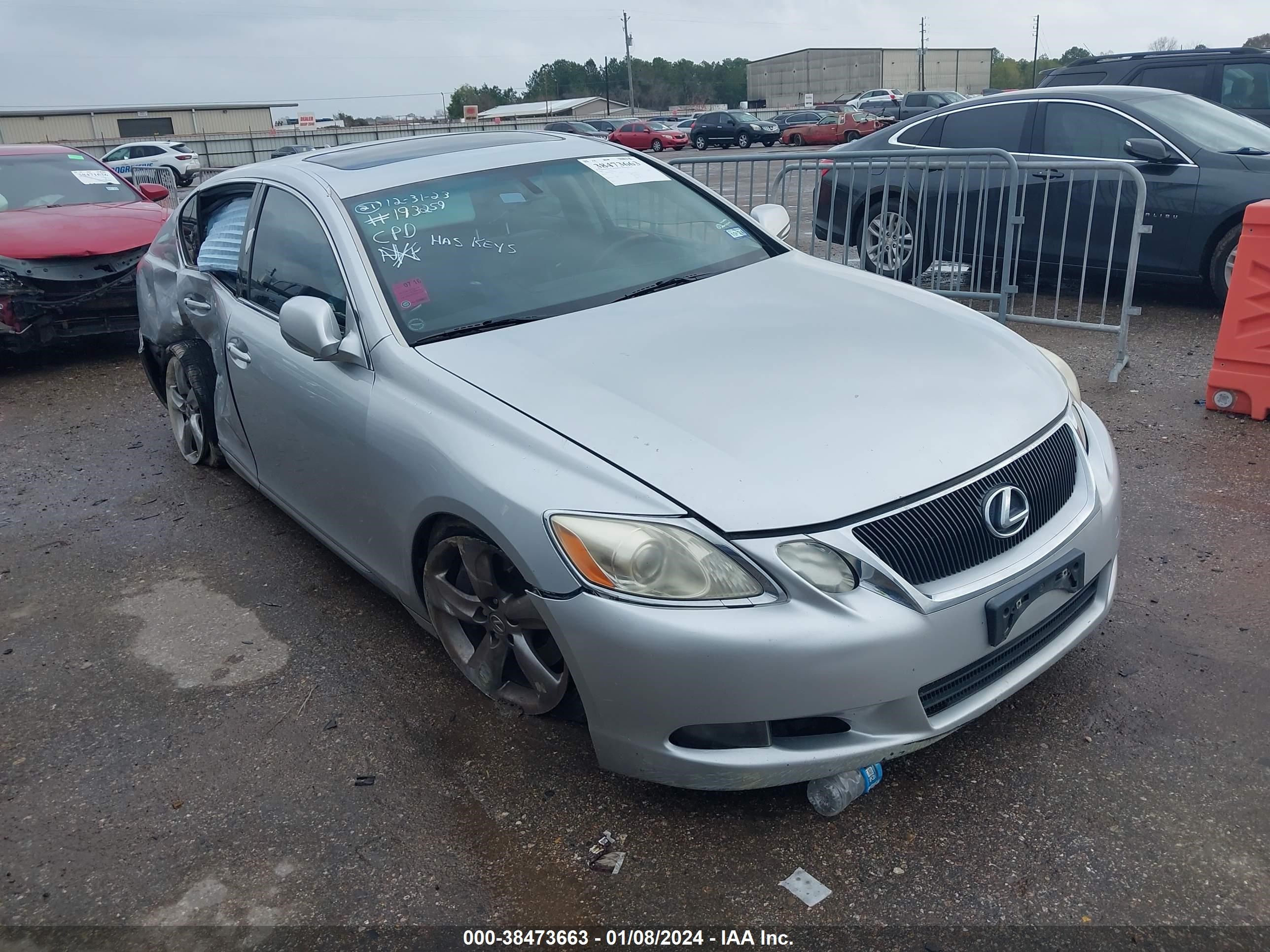 LEXUS GS 2008 jthbe96s580030340