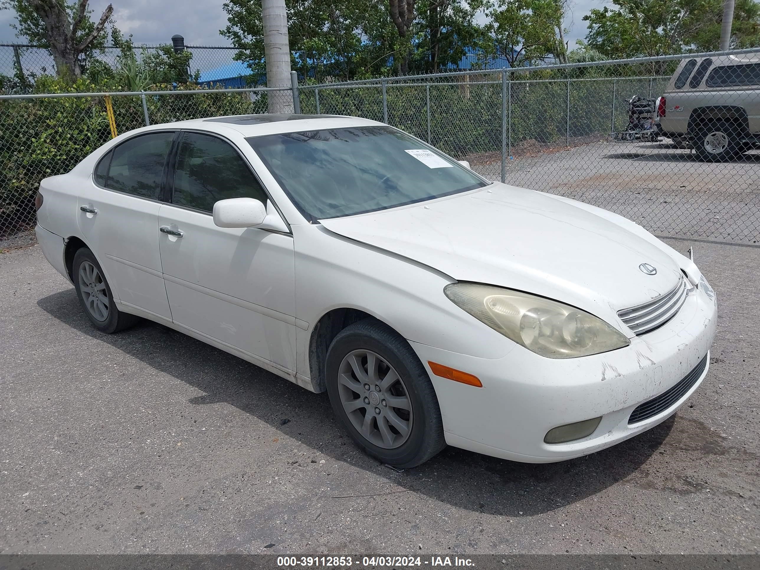 LEXUS ES 2003 jthbf30g236009885