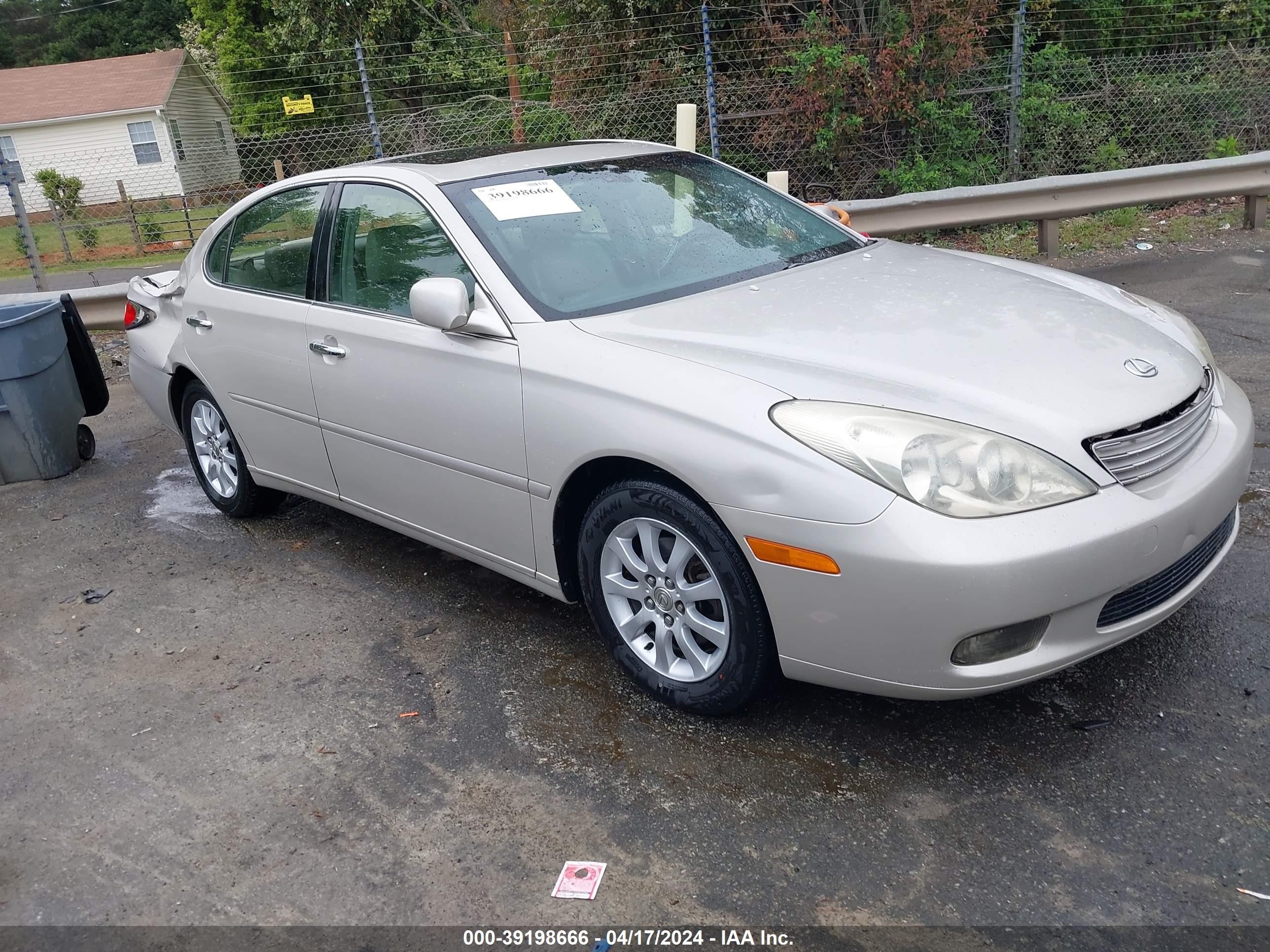 LEXUS ES 2003 jthbf30g430108226