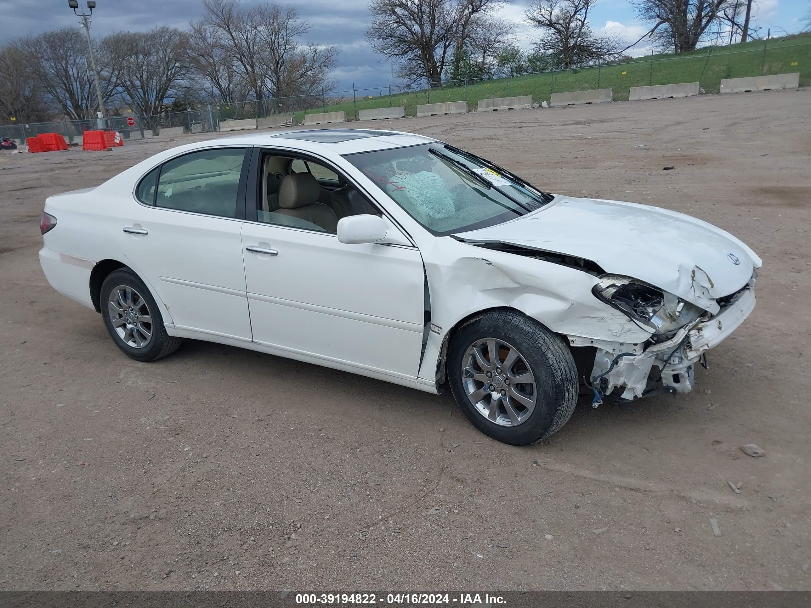 LEXUS ES 2003 jthbf30g436016563