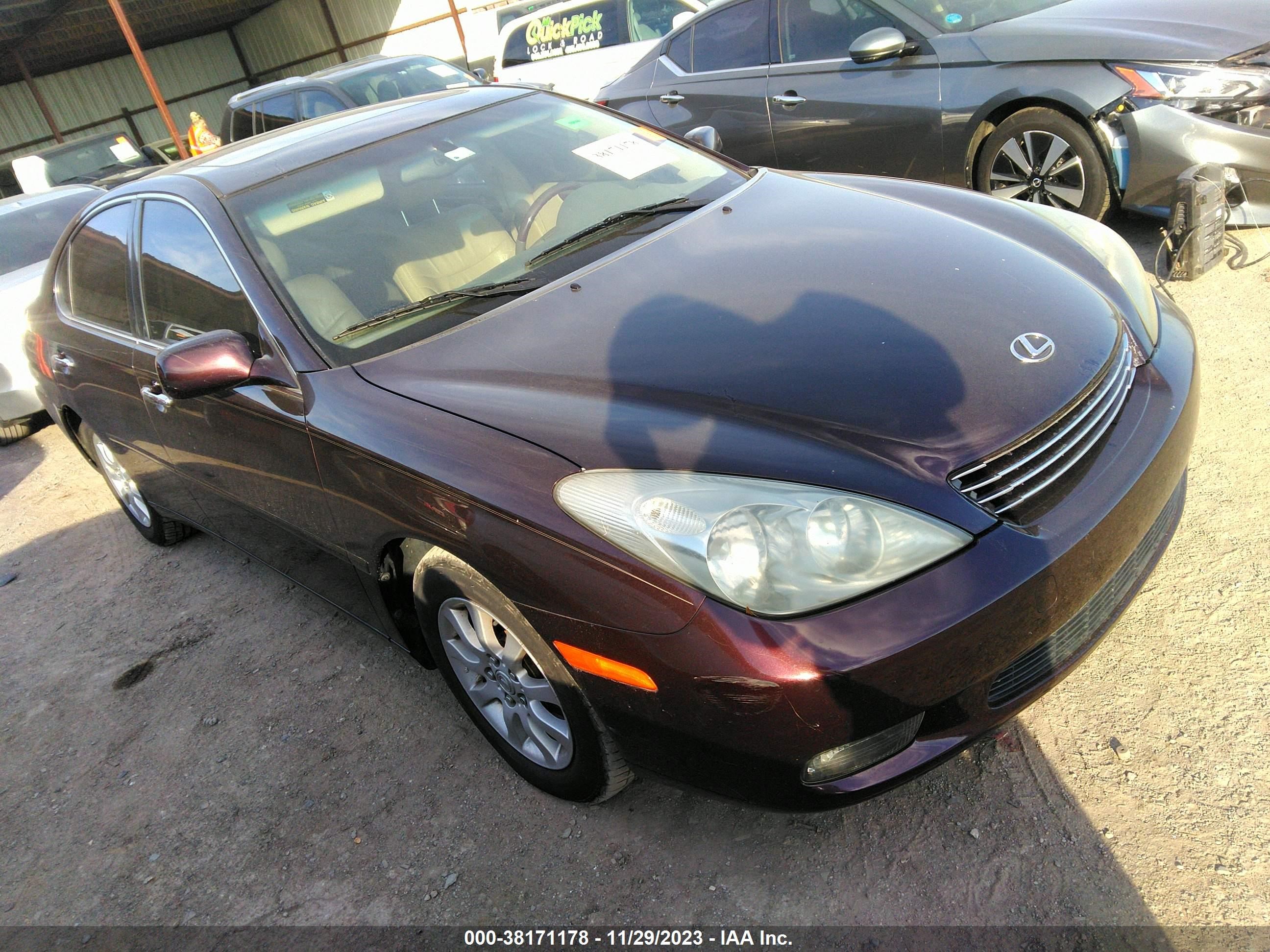 LEXUS ES 2002 jthbf30g825034813