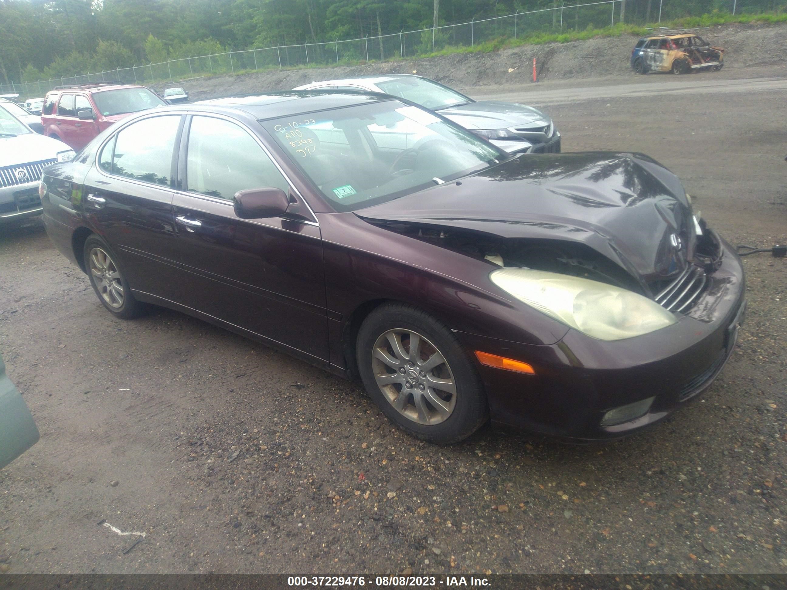 LEXUS ES 2003 jthbf30g930148348