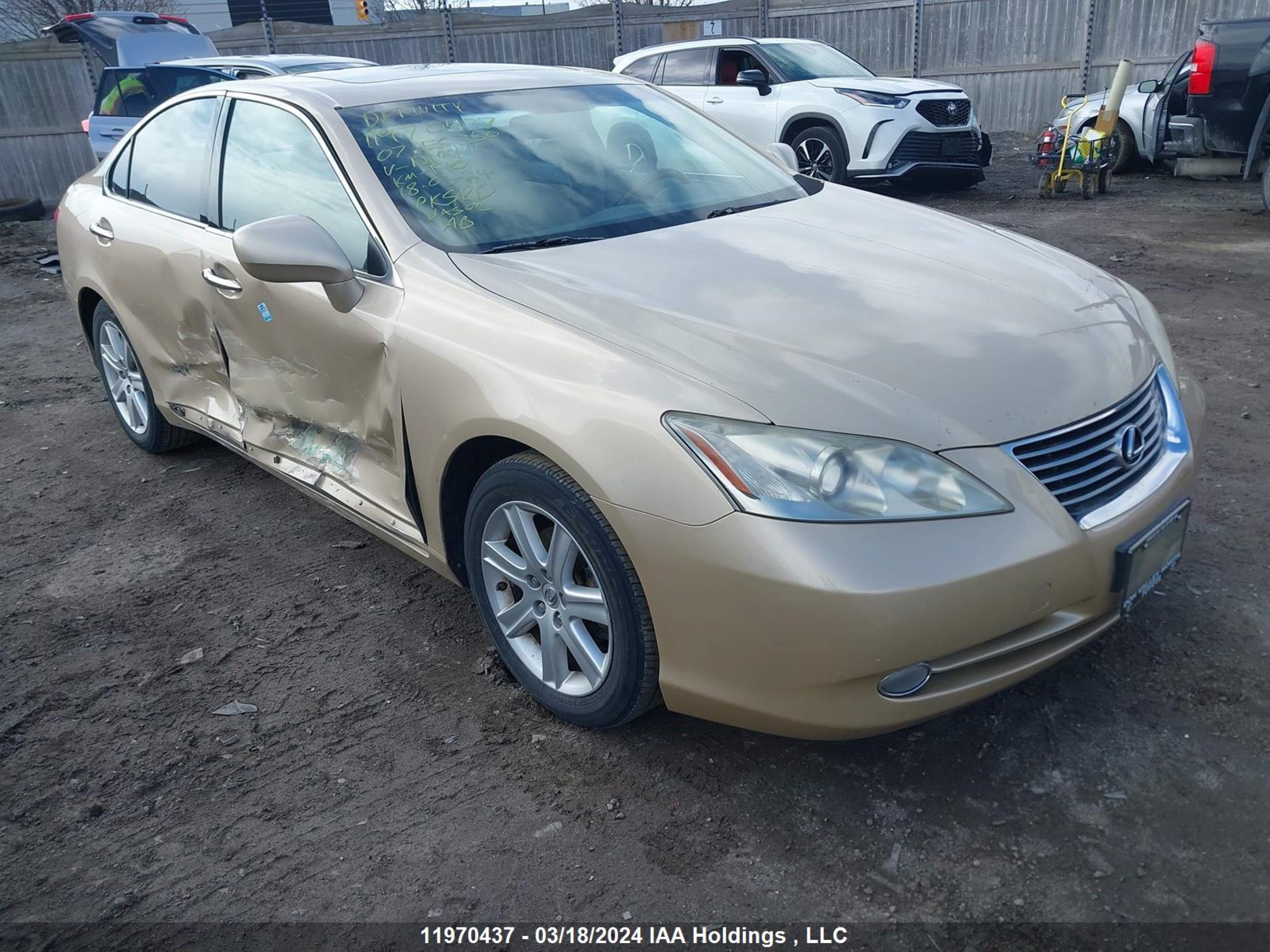 LEXUS ES 2007 jthbj46g072121061