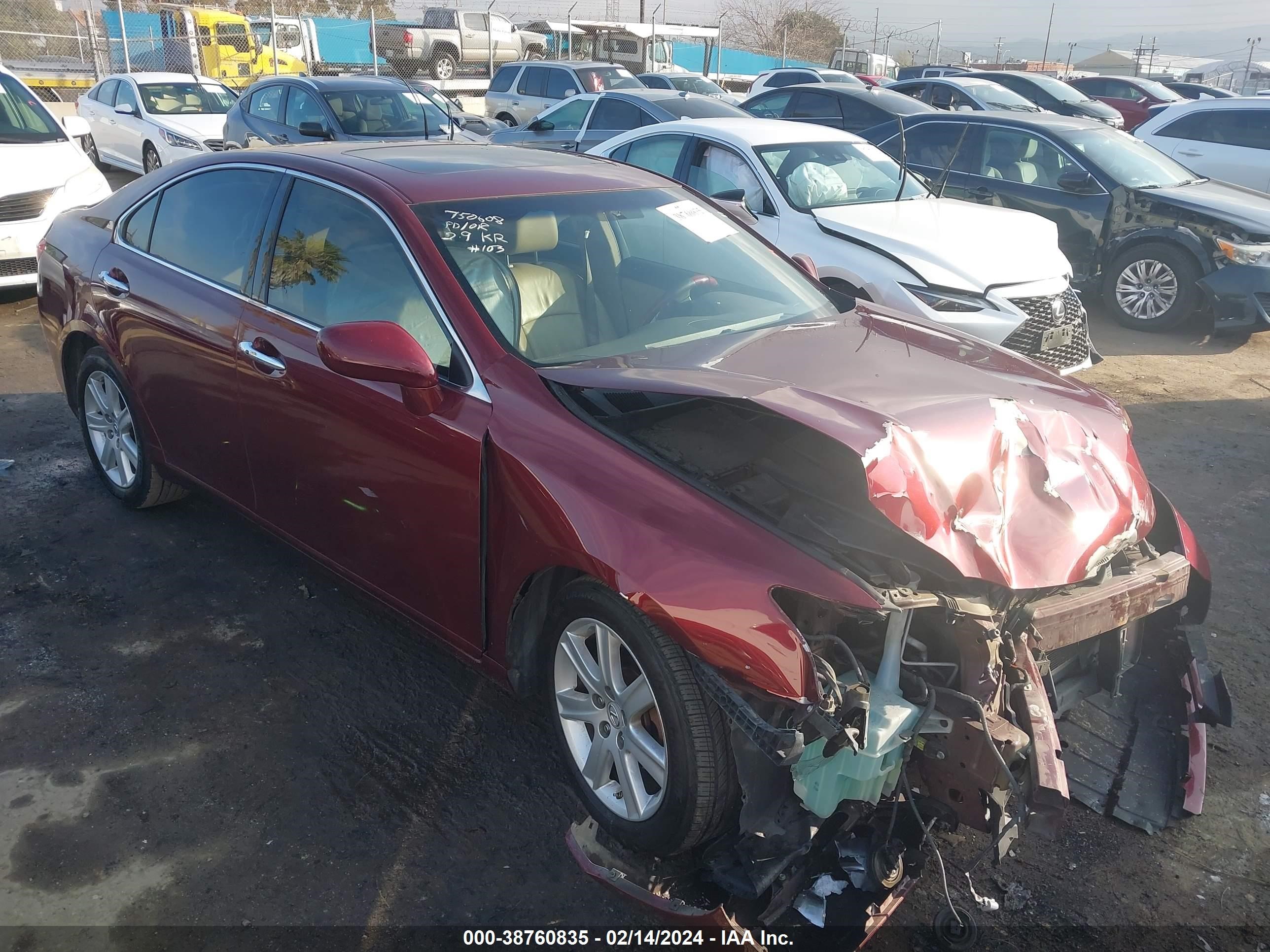 LEXUS ES 2008 jthbj46g282183045