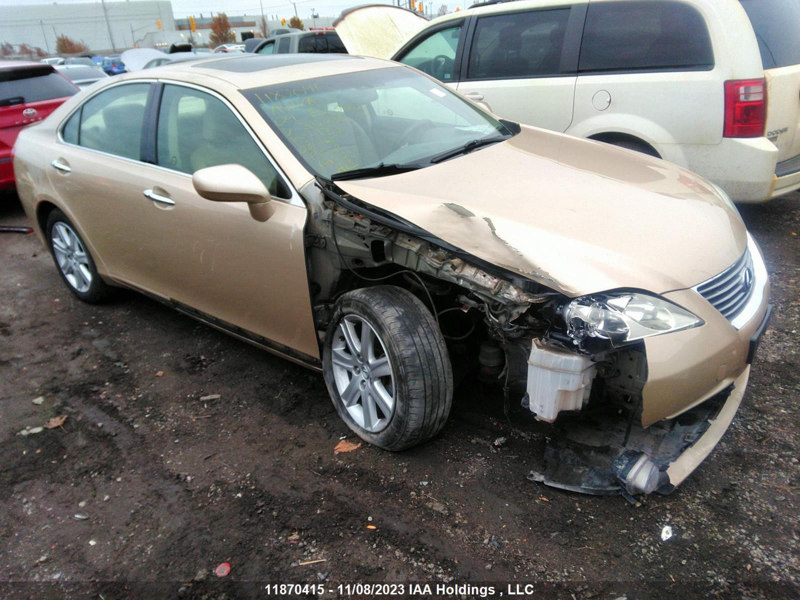 LEXUS ES 2009 jthbj46g492312078