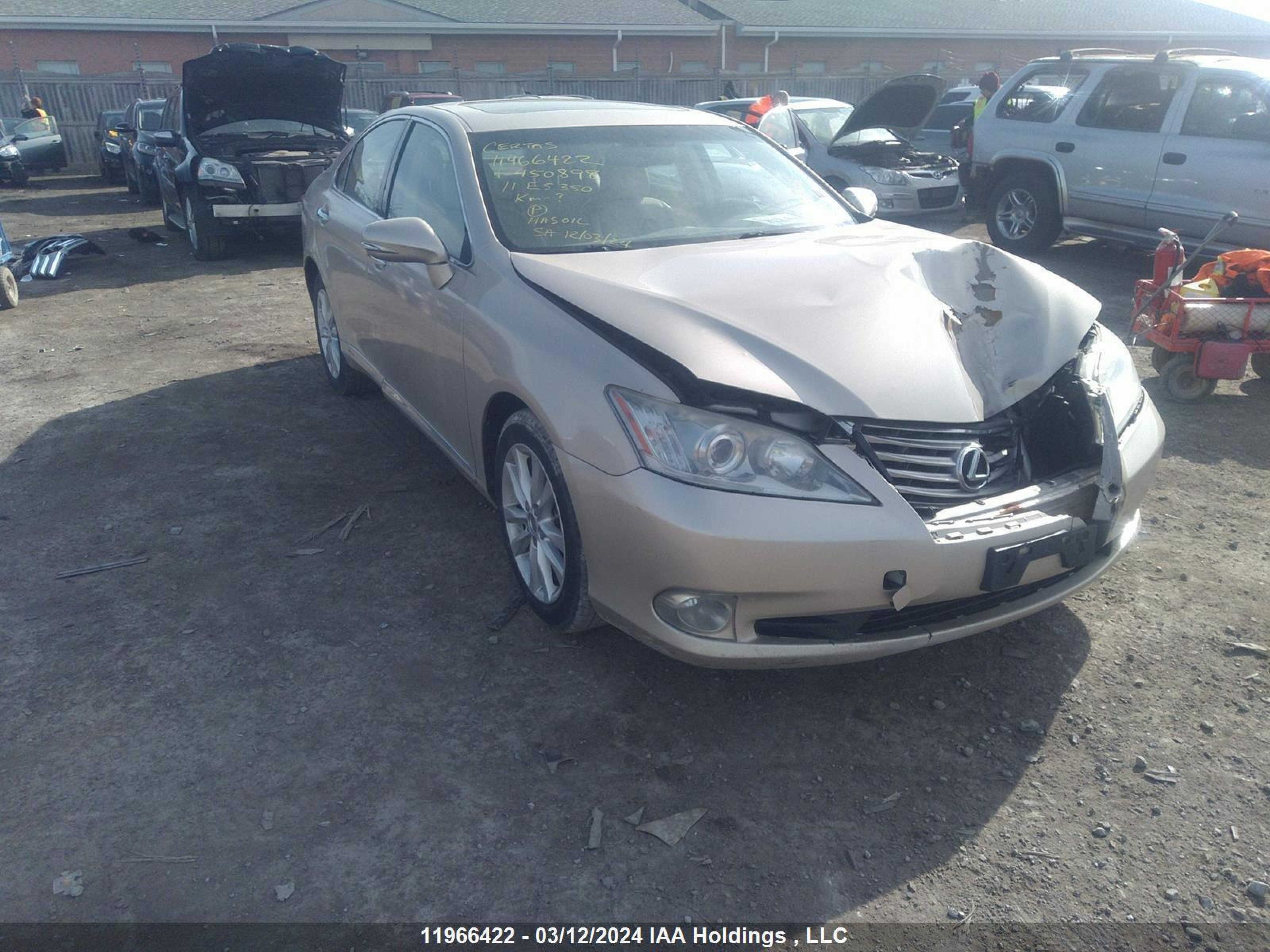 LEXUS ES 2011 jthbk1eg4b2450898