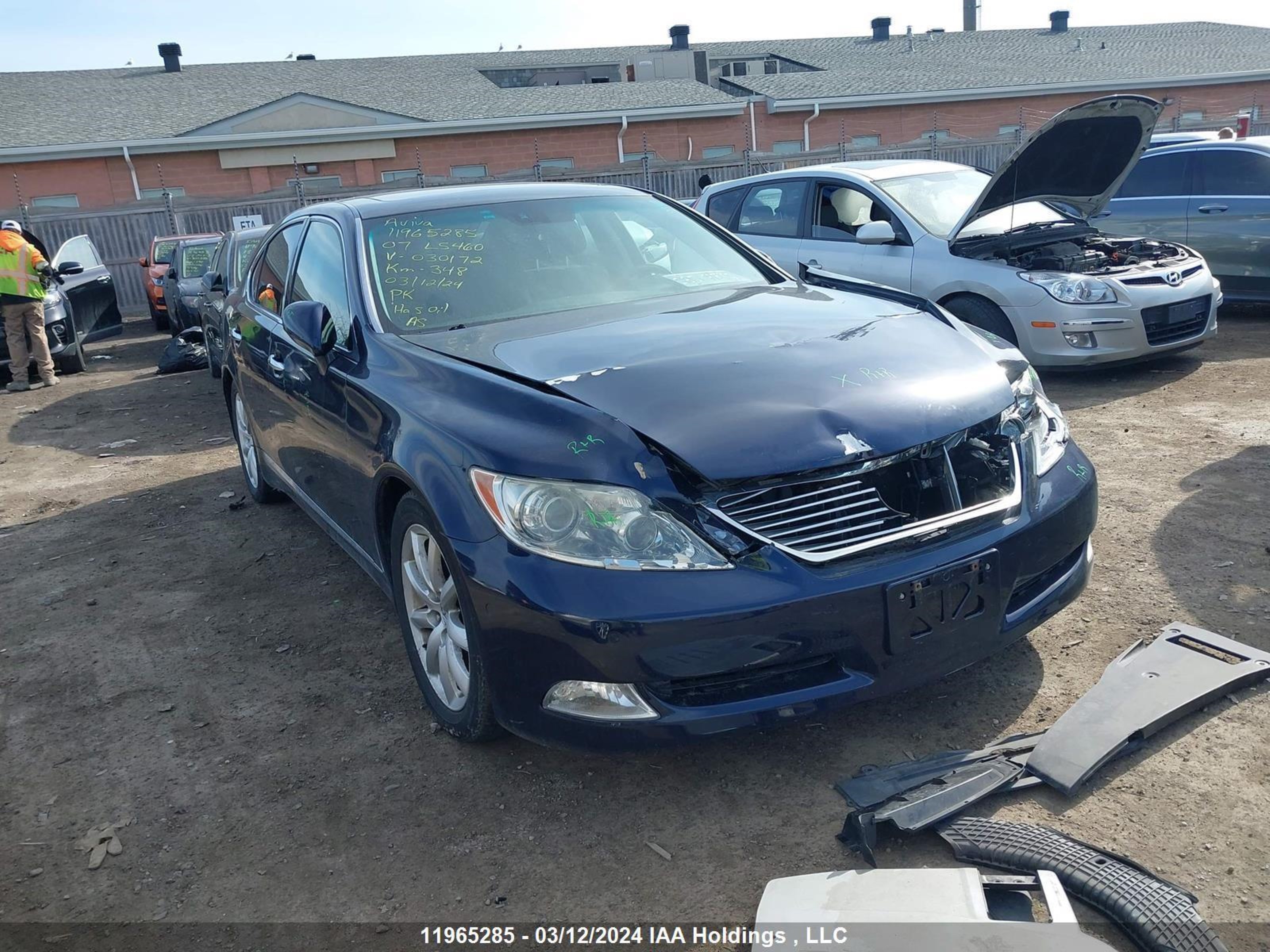 LEXUS LS 2007 jthbl46f375030172