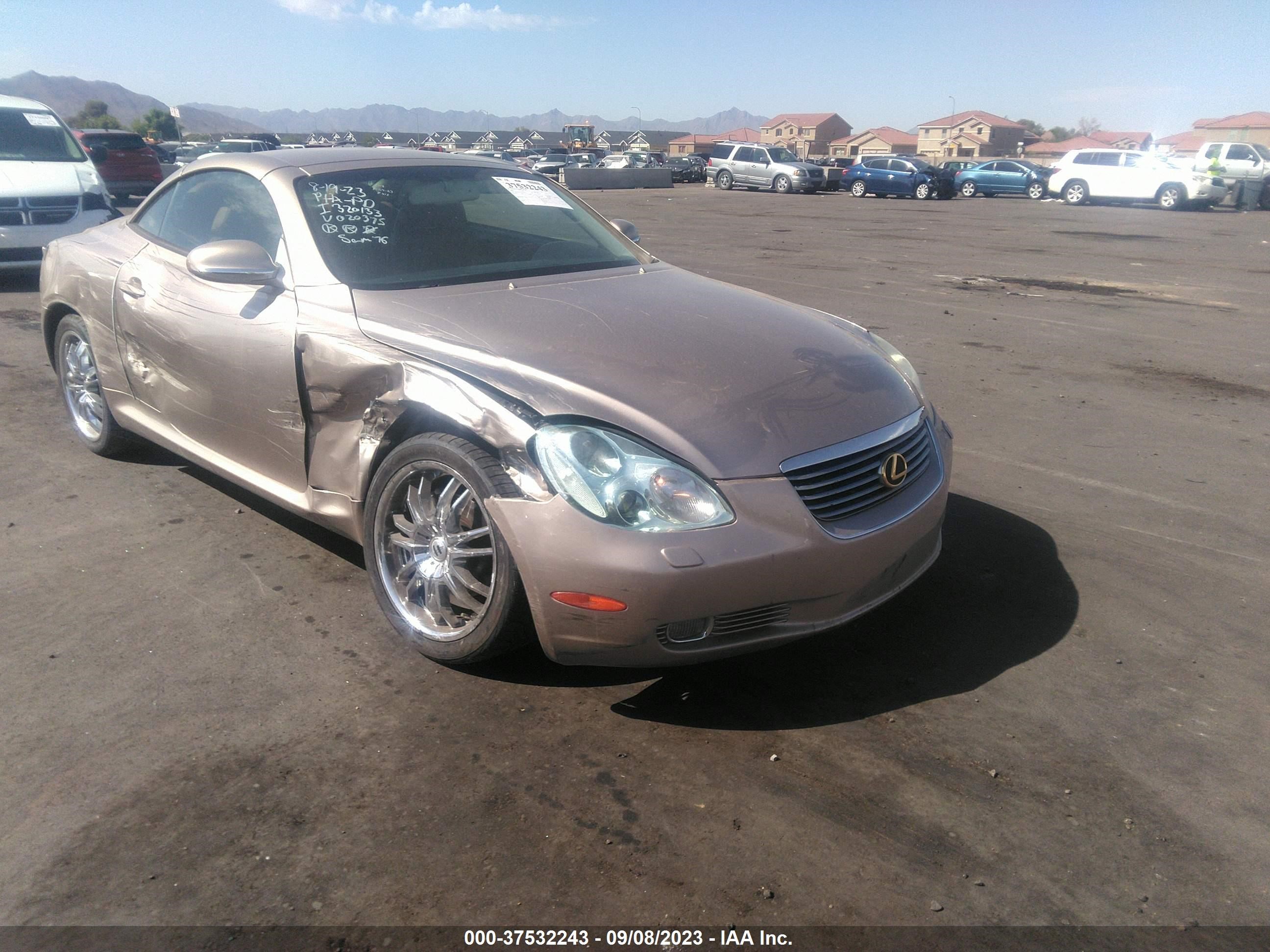 LEXUS SC 2002 jthfn48y020020375