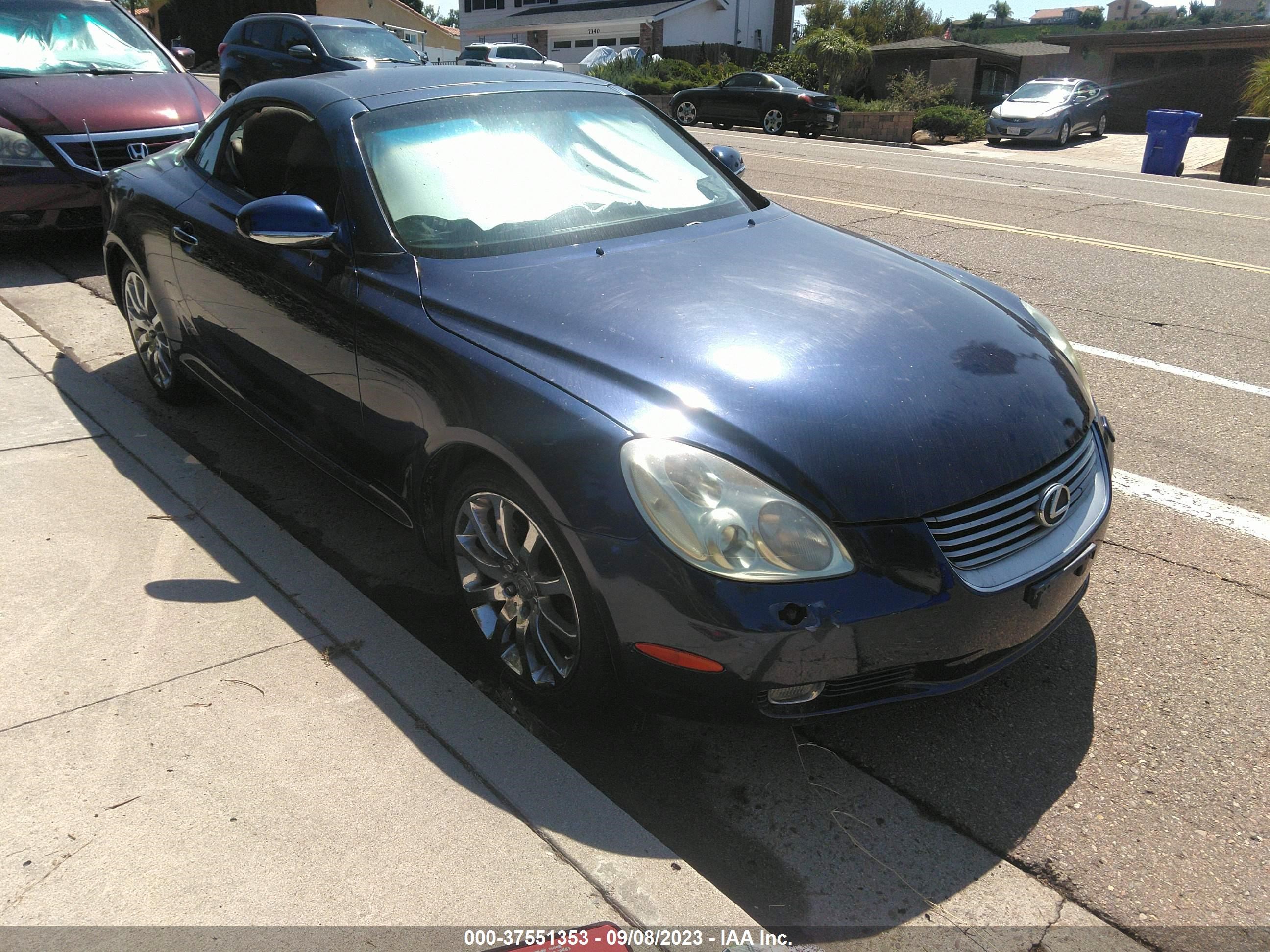 LEXUS SC 2003 jthfn48y030046850