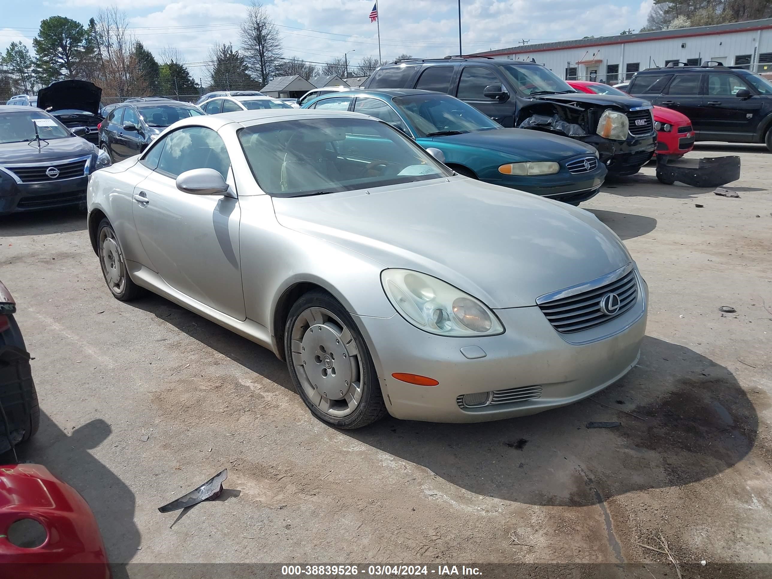 LEXUS SC 2002 jthfn48y920019631