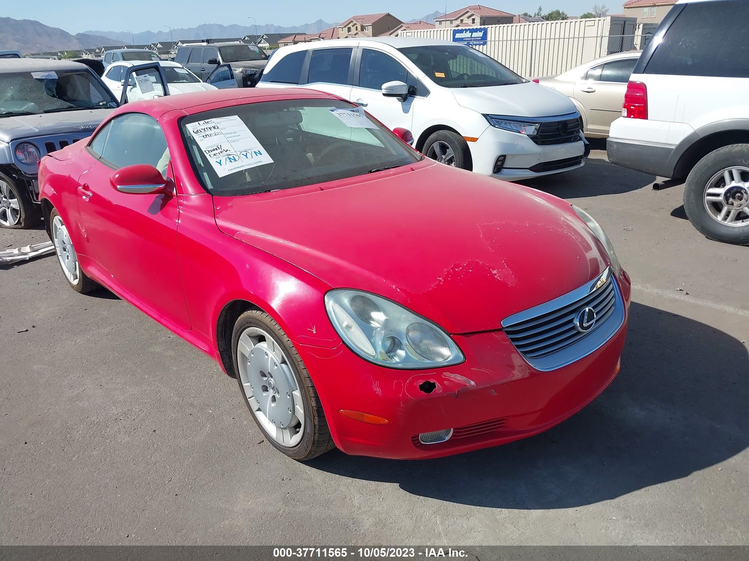 LEXUS SC 2002 jthfn48yx20007830