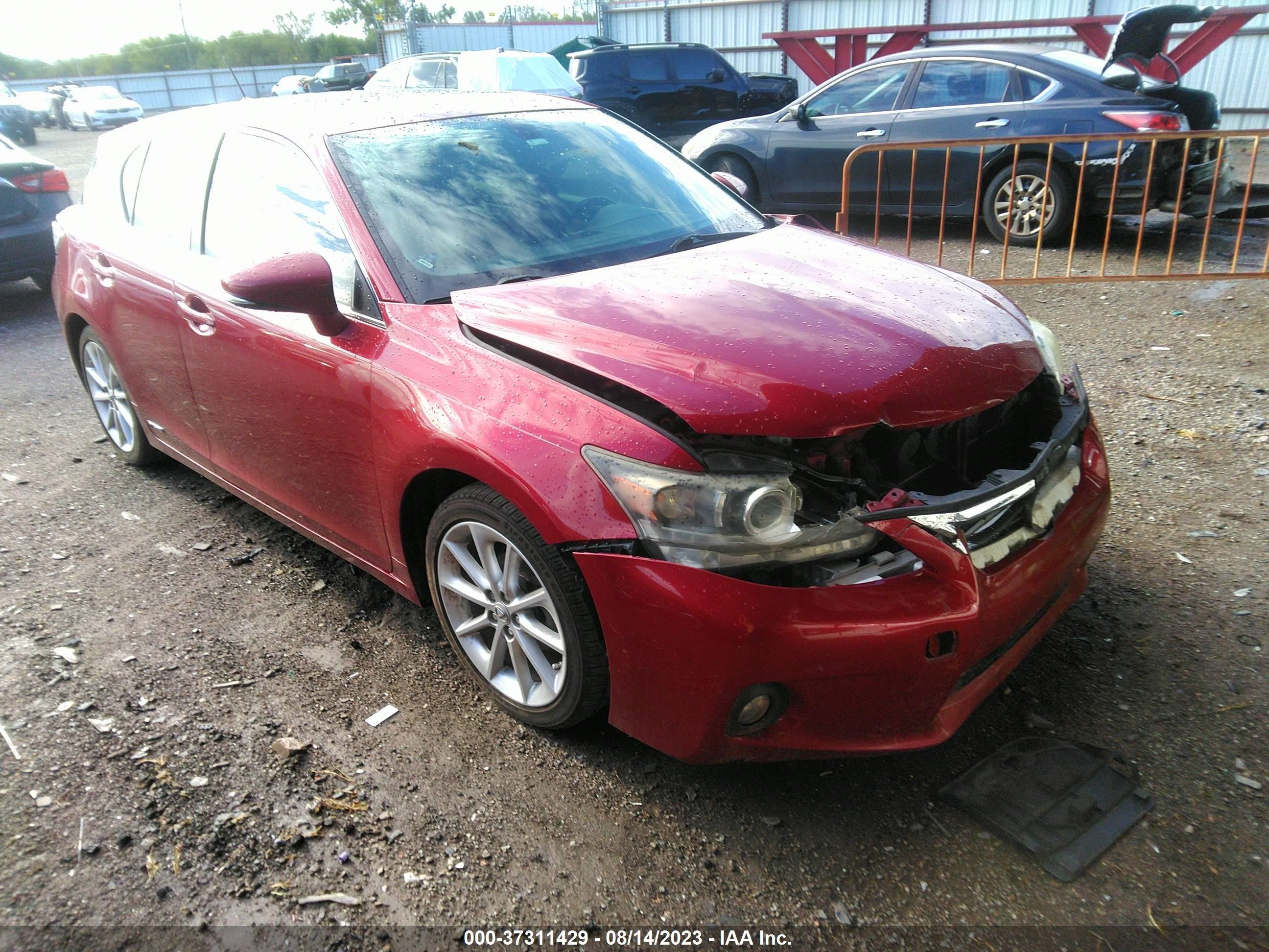 LEXUS CT 2012 jthkd5bh1c2116604