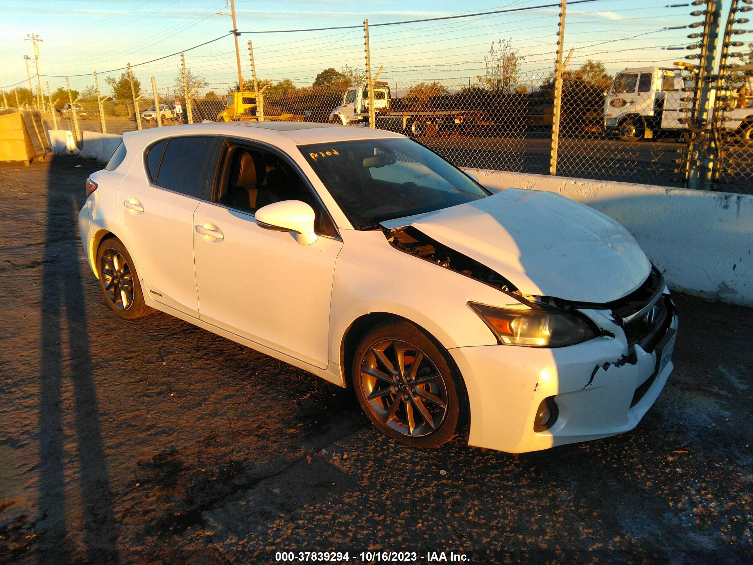 LEXUS CT 2012 jthkd5bh6c2116078