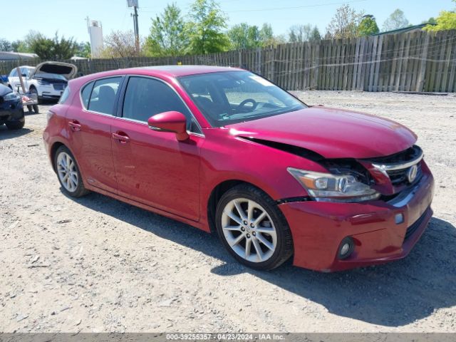 LEXUS CT 200H 2012 jthkd5bh7c2070454