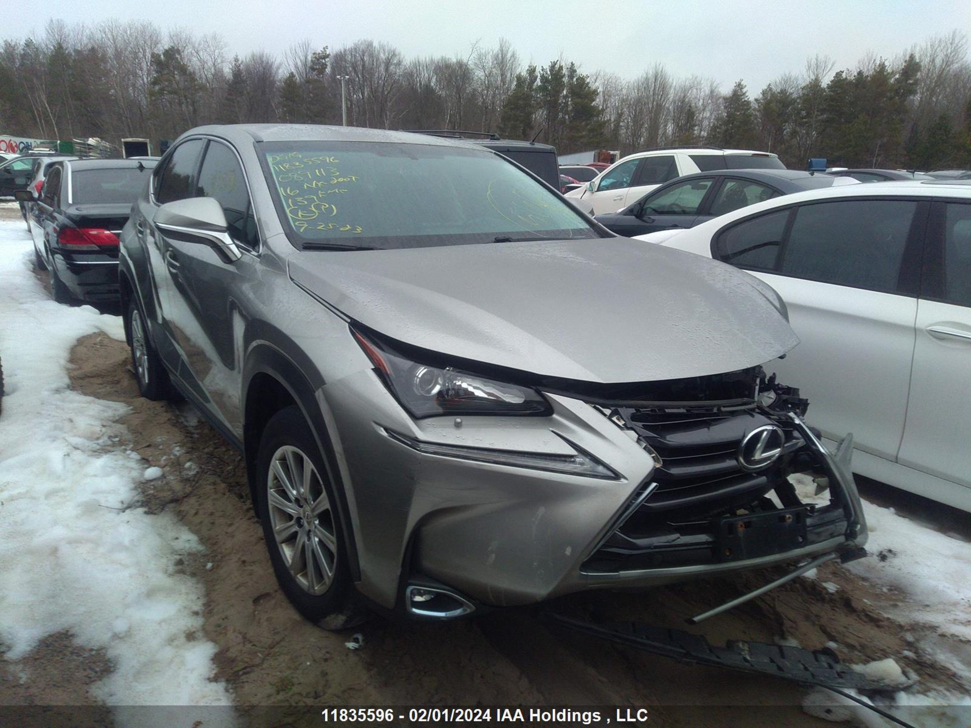 LEXUS NX 2016 jtjbarbz3g2089113