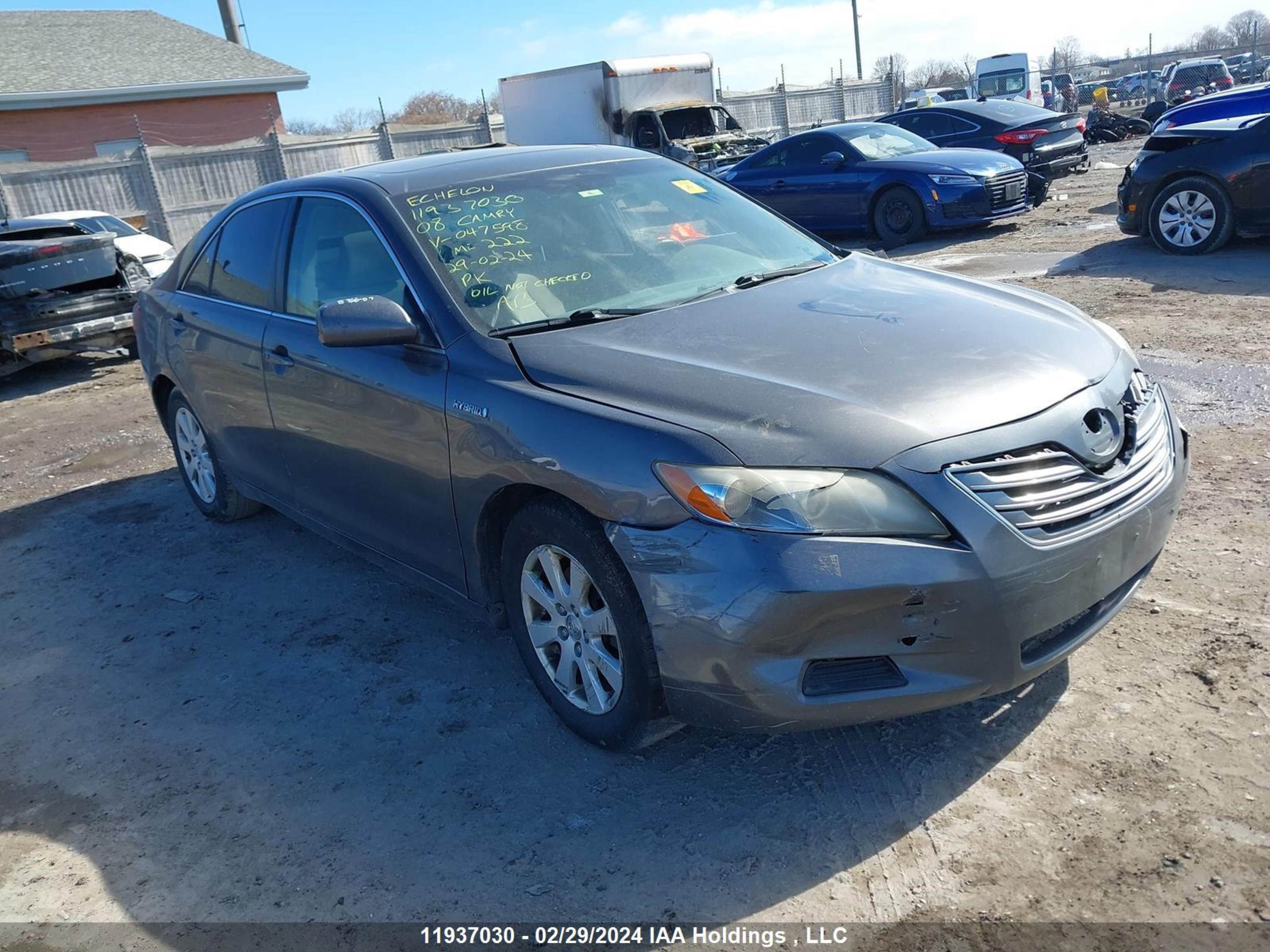 TOYOTA CAMRY 2008 jtnbb46k983047598