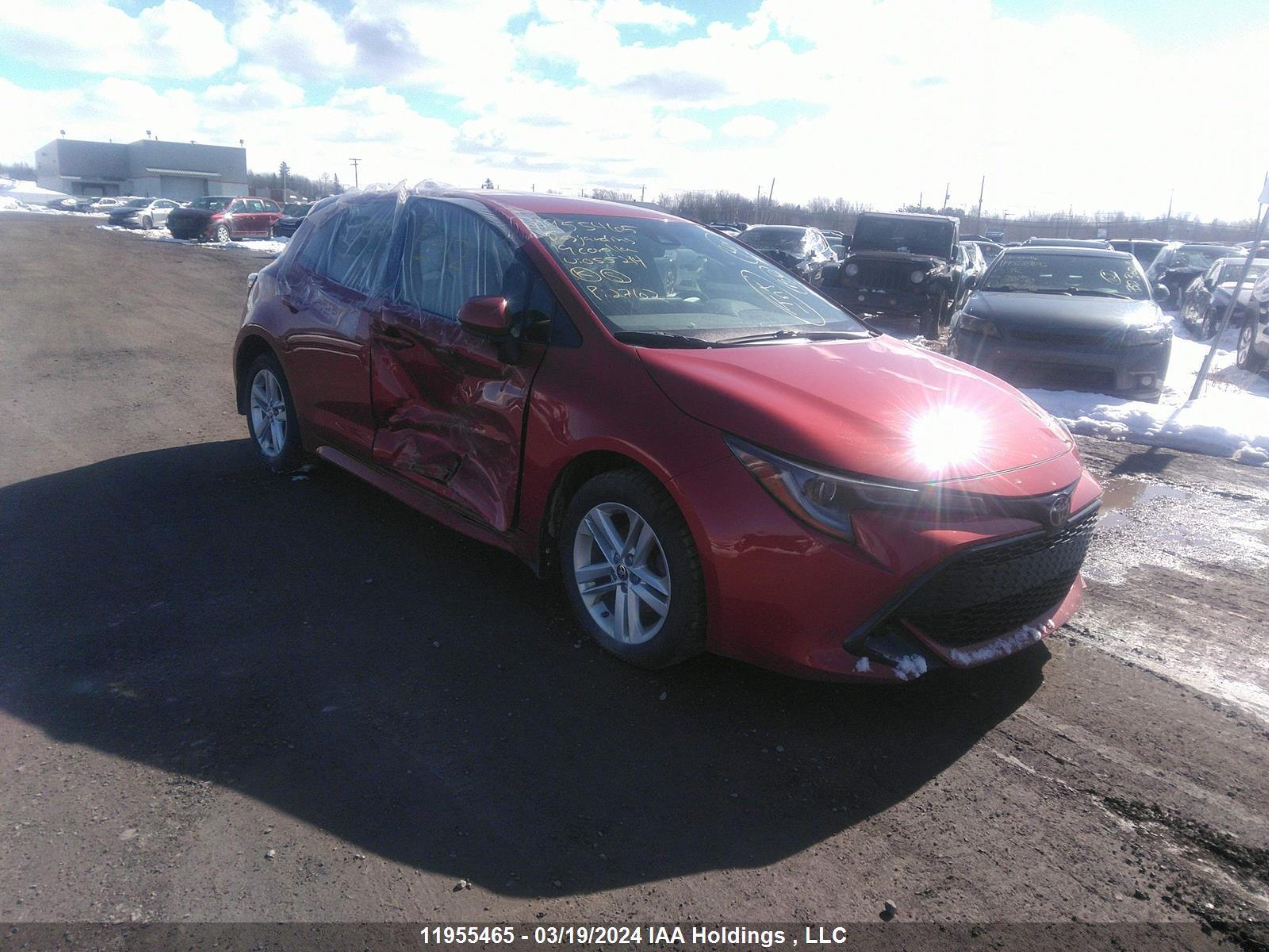 TOYOTA COROLLA 2019 jtnk4rbe7k3055214