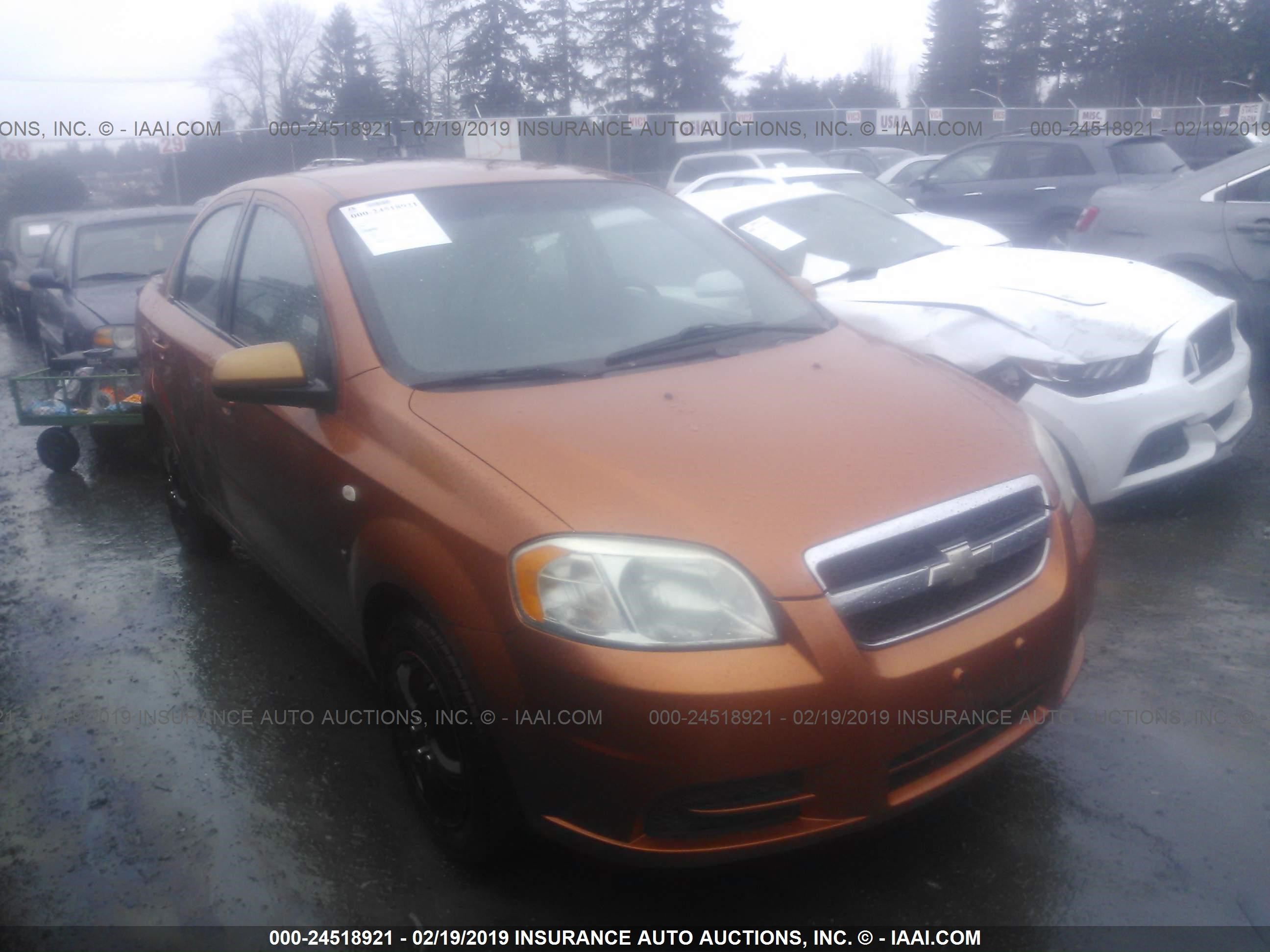 CHEVROLET AVEO 2007 kl1td56647b106337