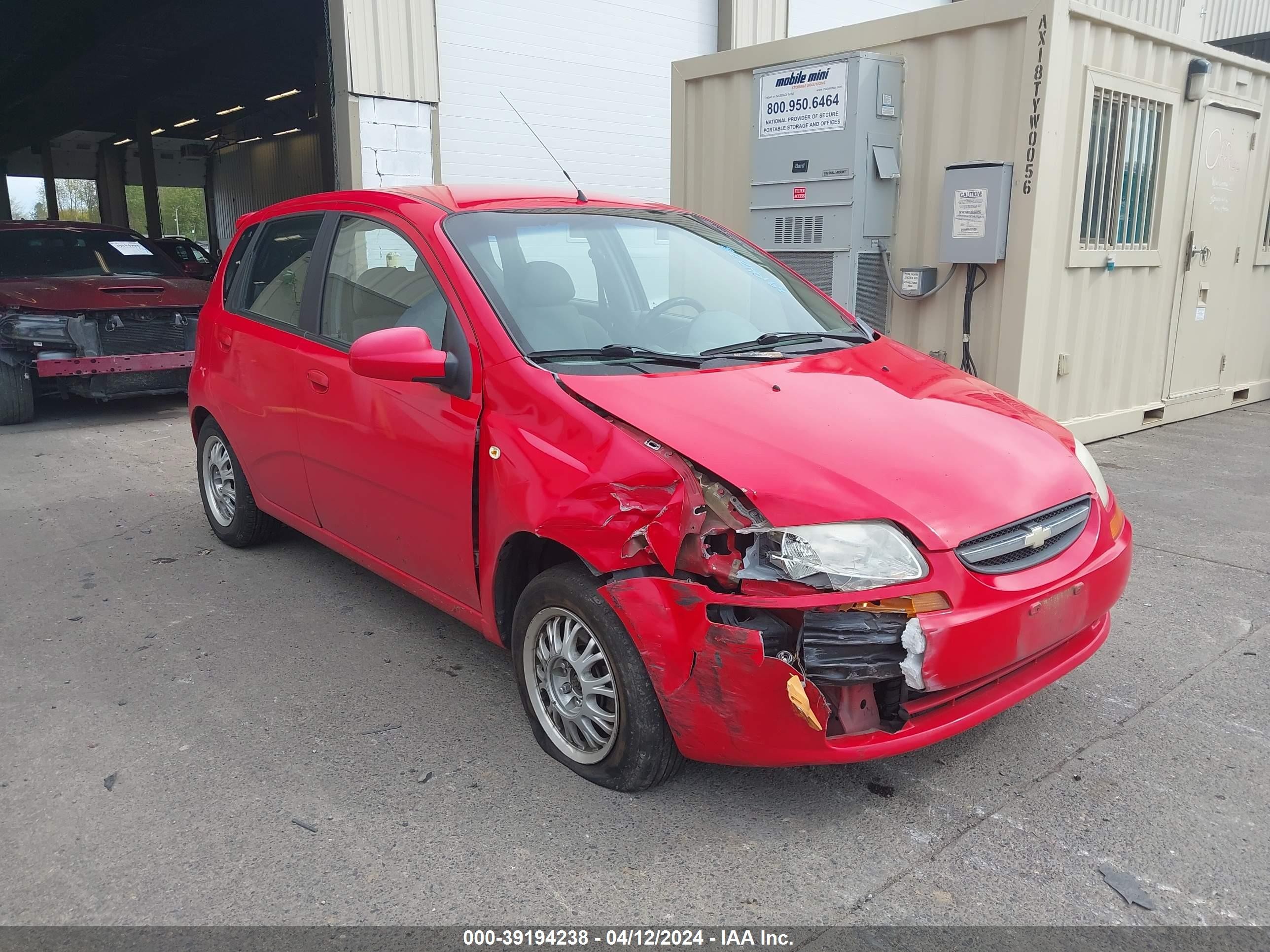 CHEVROLET AVEO 2005 kl1td62685b315881