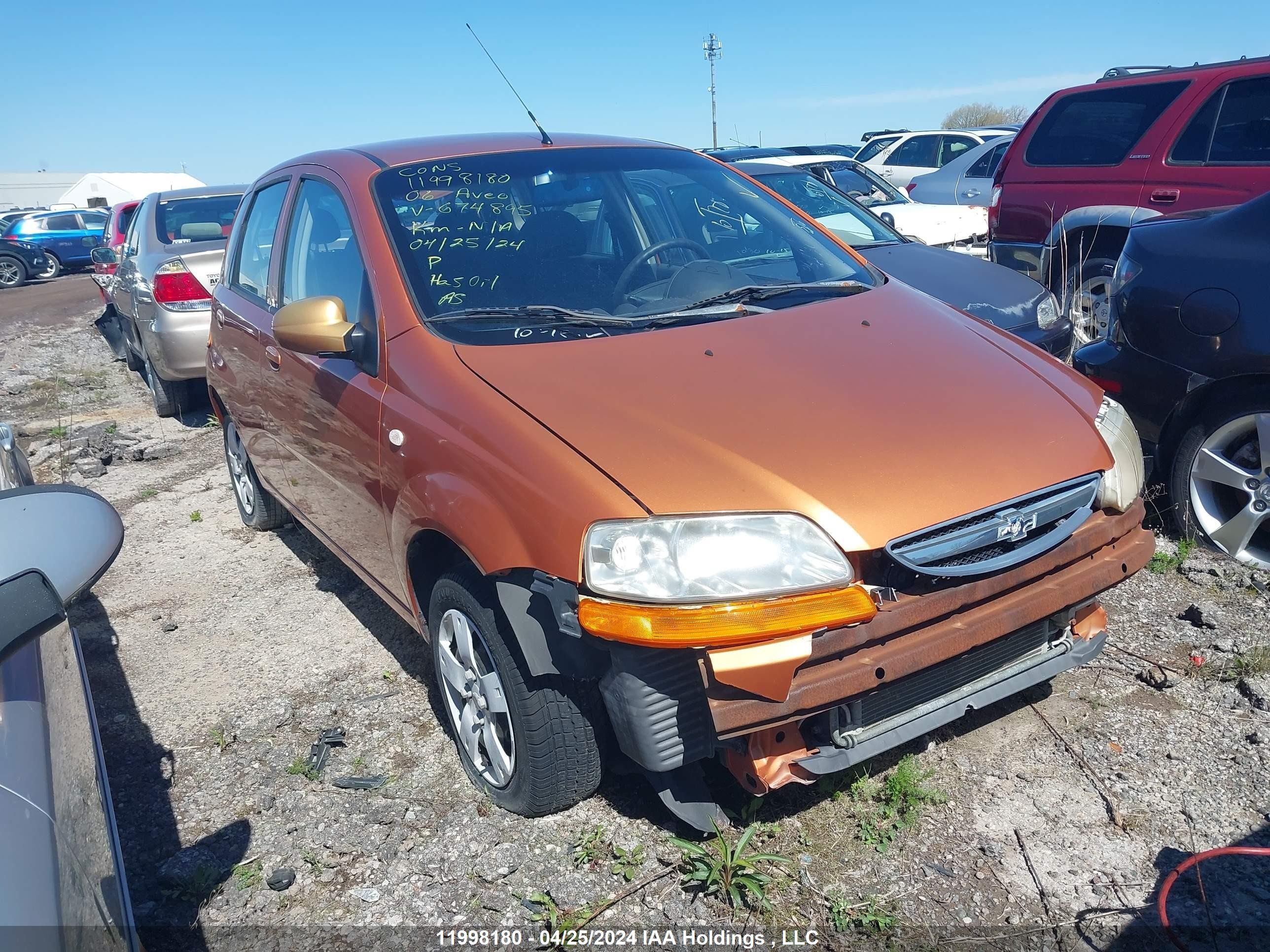 CHEVROLET AVEO 2006 kl1tg69676b674895