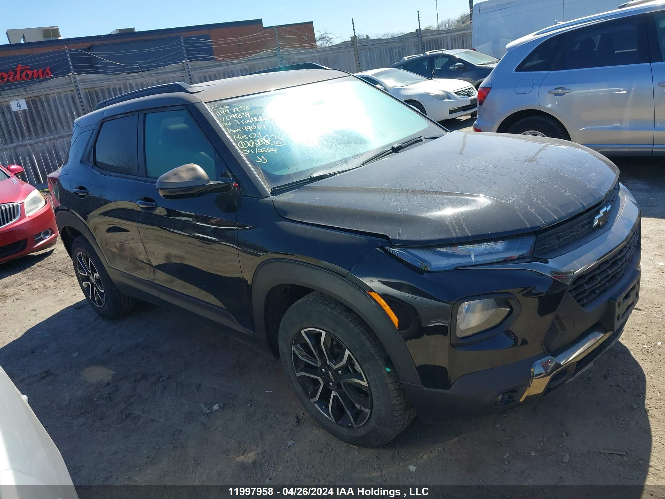 CHEVROLET TRAILBLAZER 2021 kl79mssl9mb091839