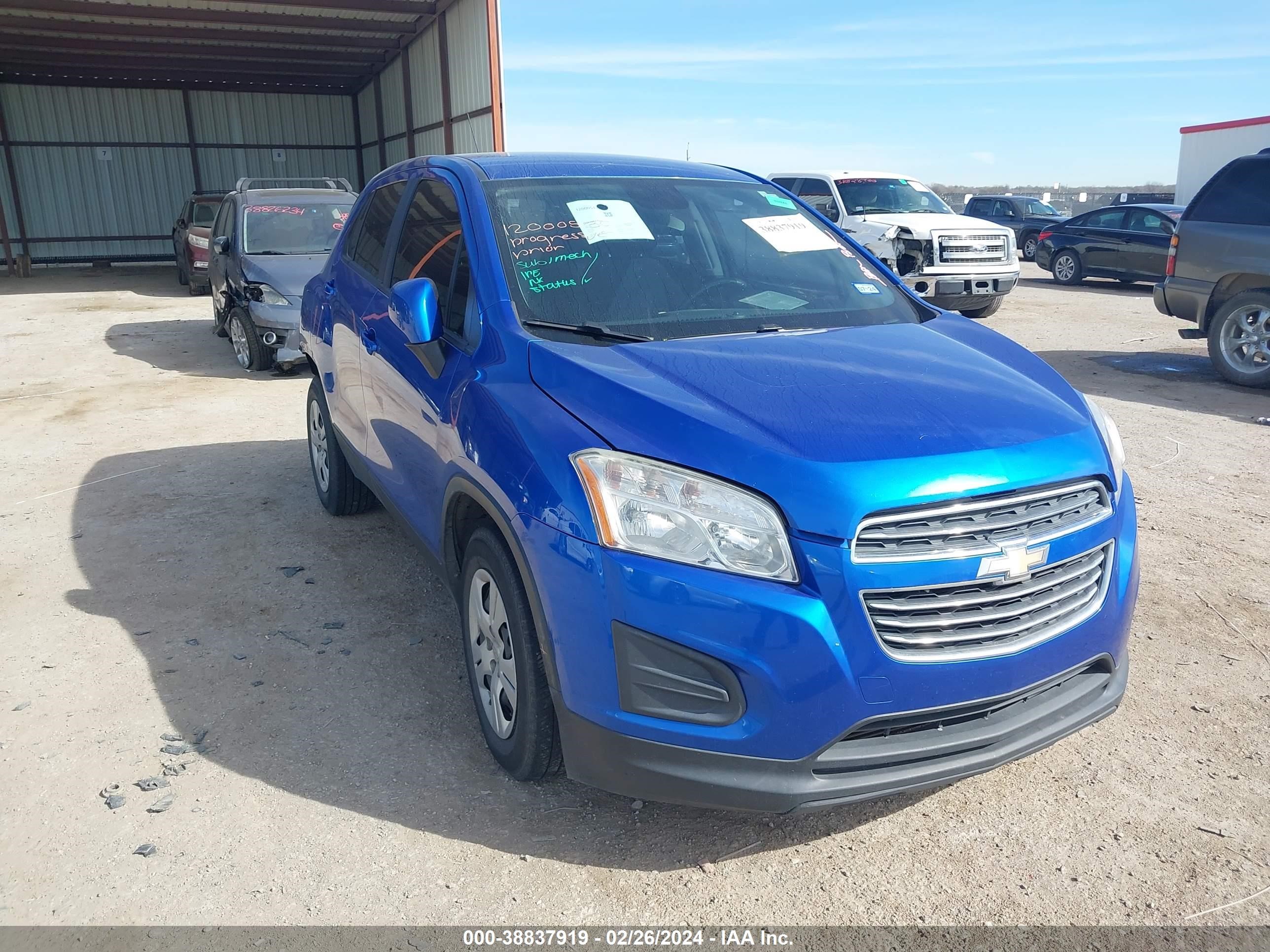 CHEVROLET TRAX 2016 kl7cjksb3gb758088