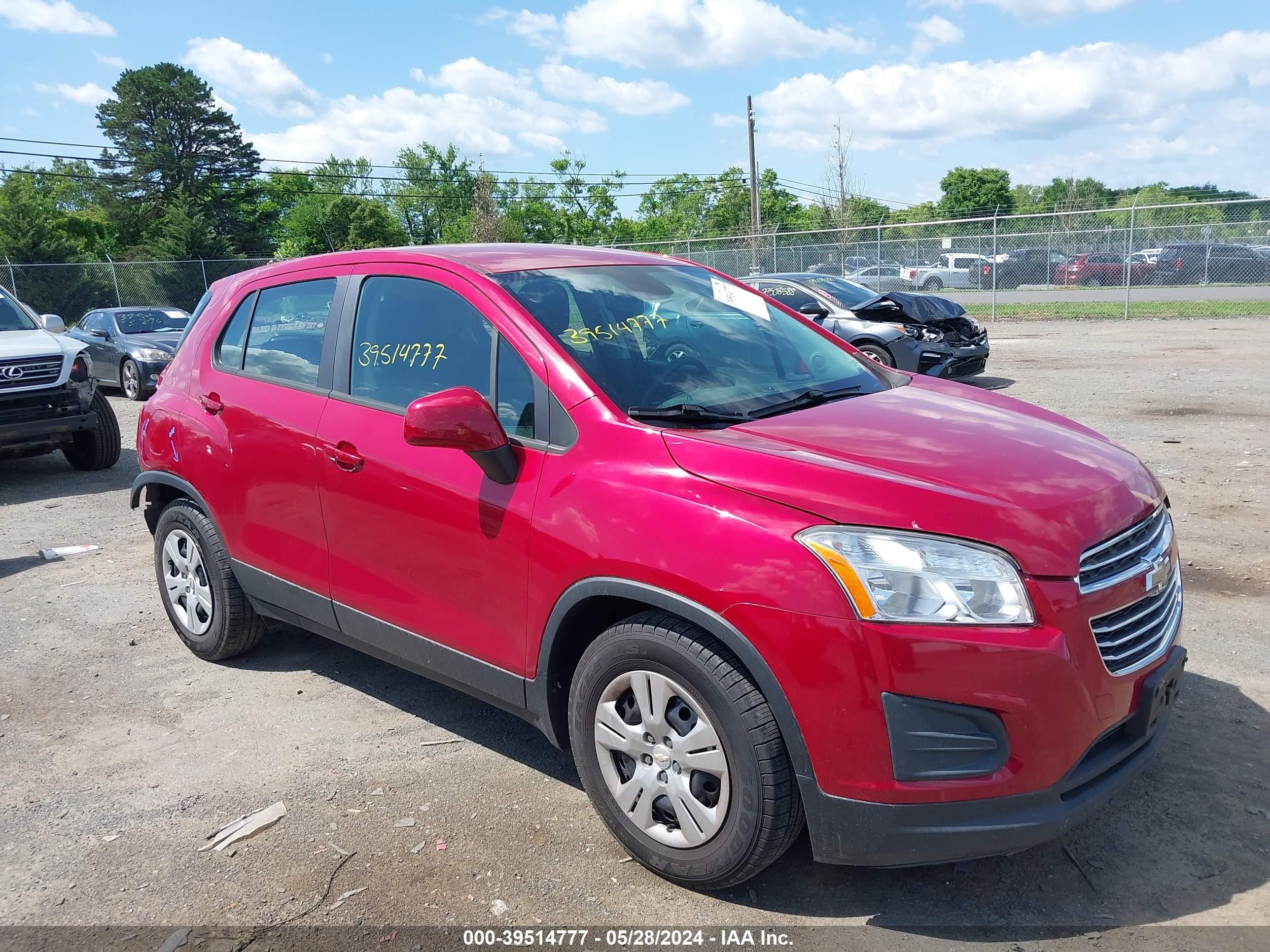 CHEVROLET TRAX 2015 kl7cjksb7fb068987