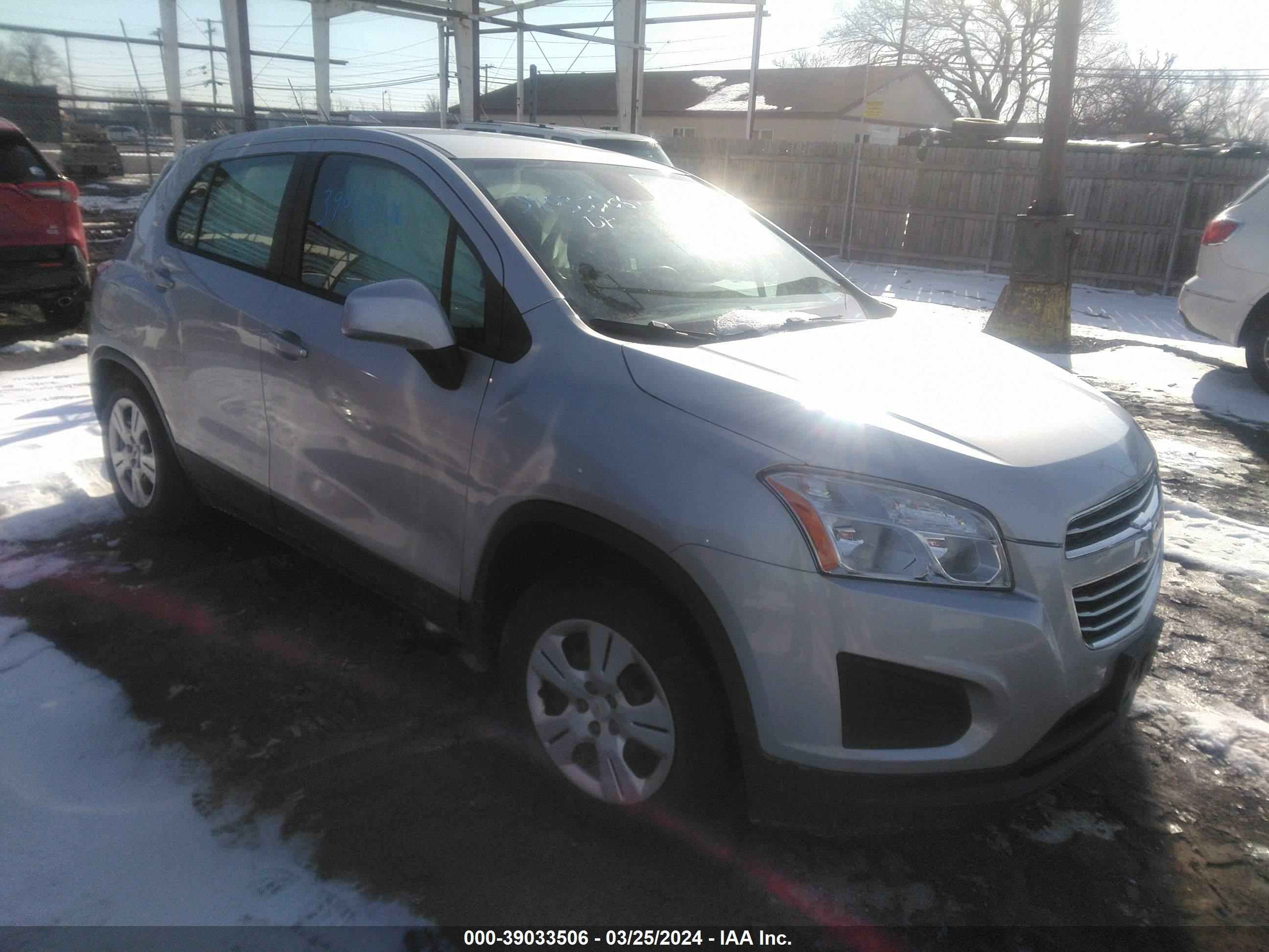 CHEVROLET TRAX 2015 kl7cjksb8fb245532