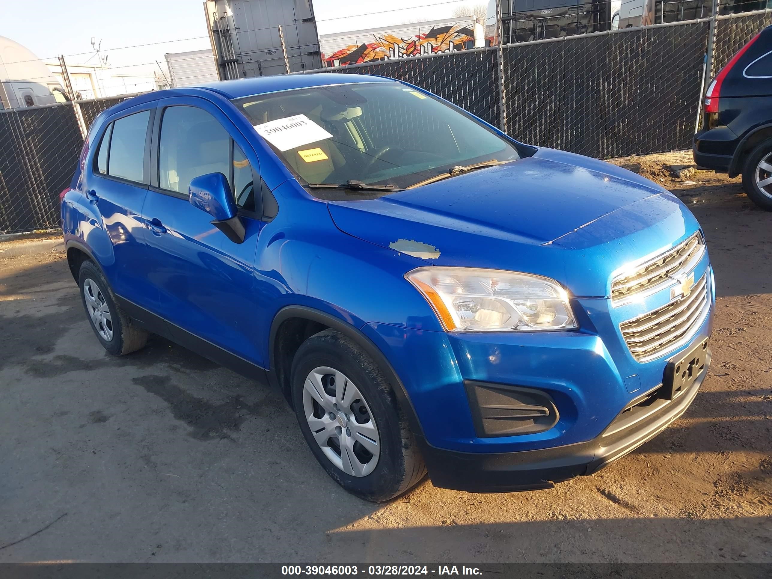 CHEVROLET TRAX 2015 kl7cjksb9fb196714