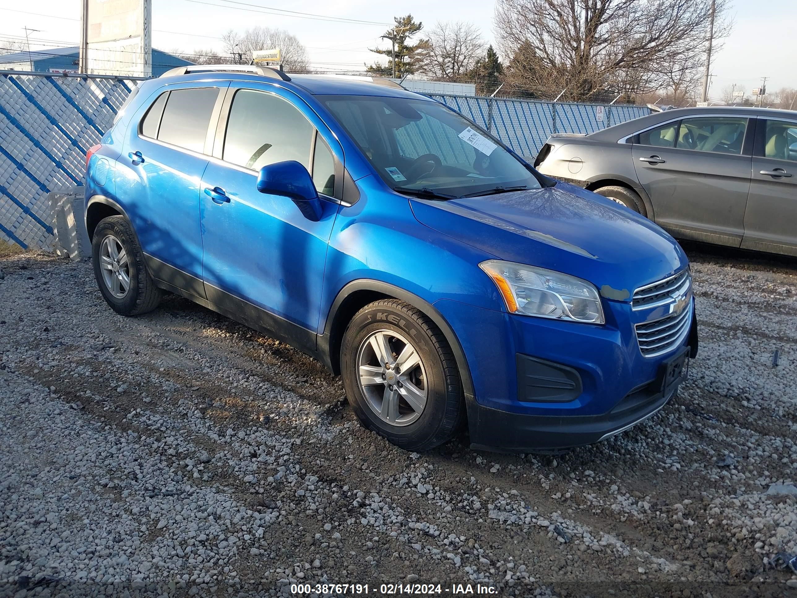 CHEVROLET TRAX 2016 kl7cjlsb1gb550958