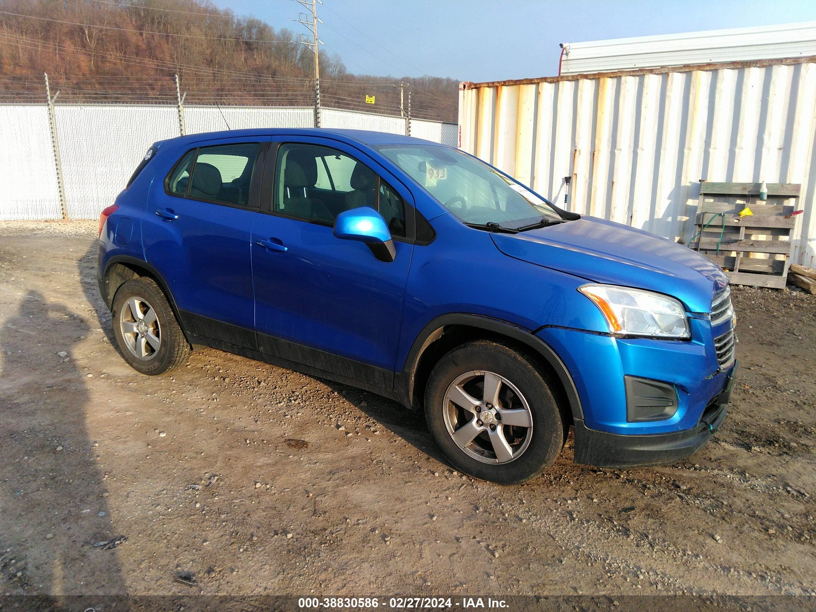 CHEVROLET TRAX 2016 kl7cjnsb7gb678360