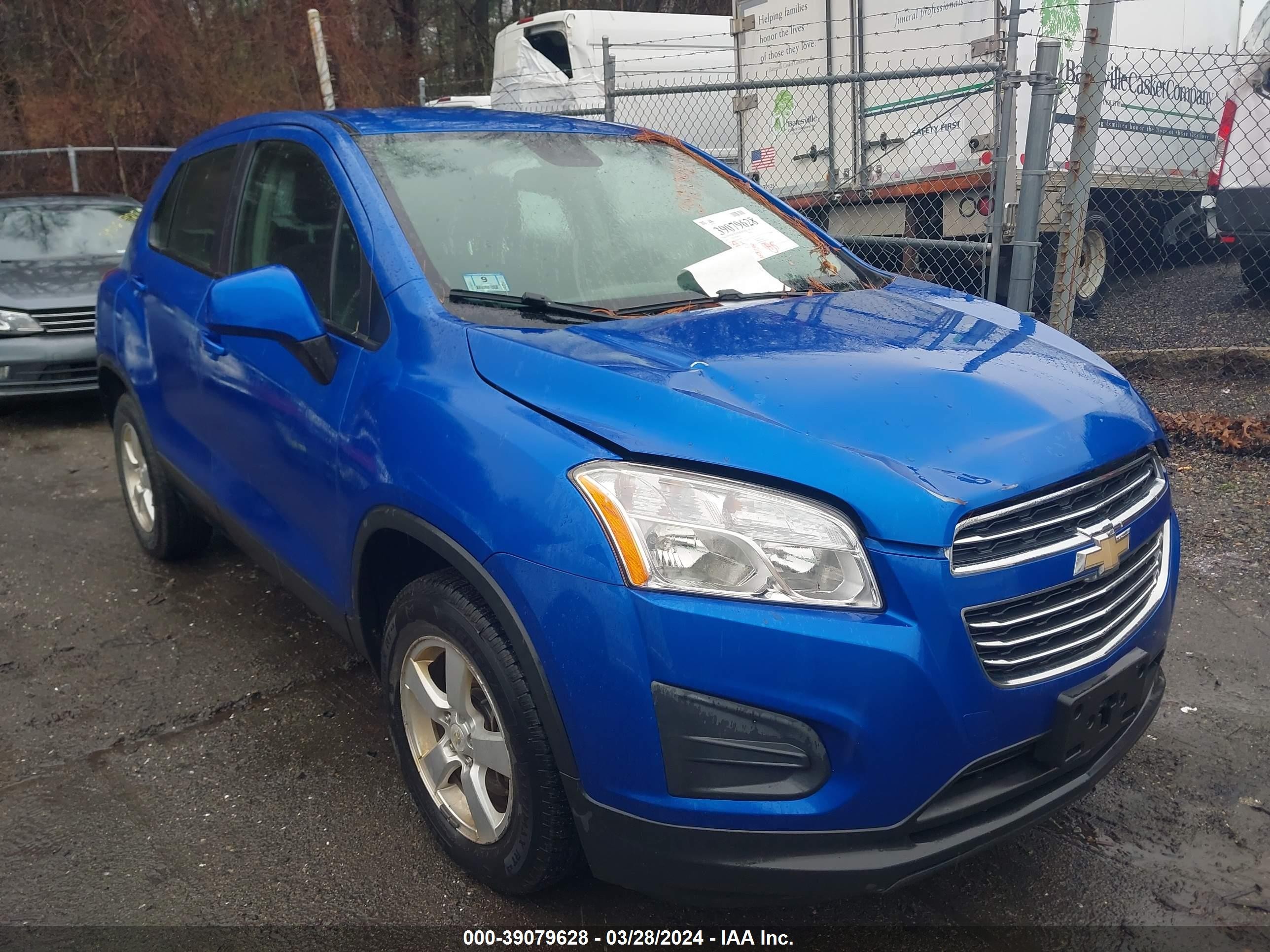 CHEVROLET TRAX 2015 kl7cjpsb2fb259603