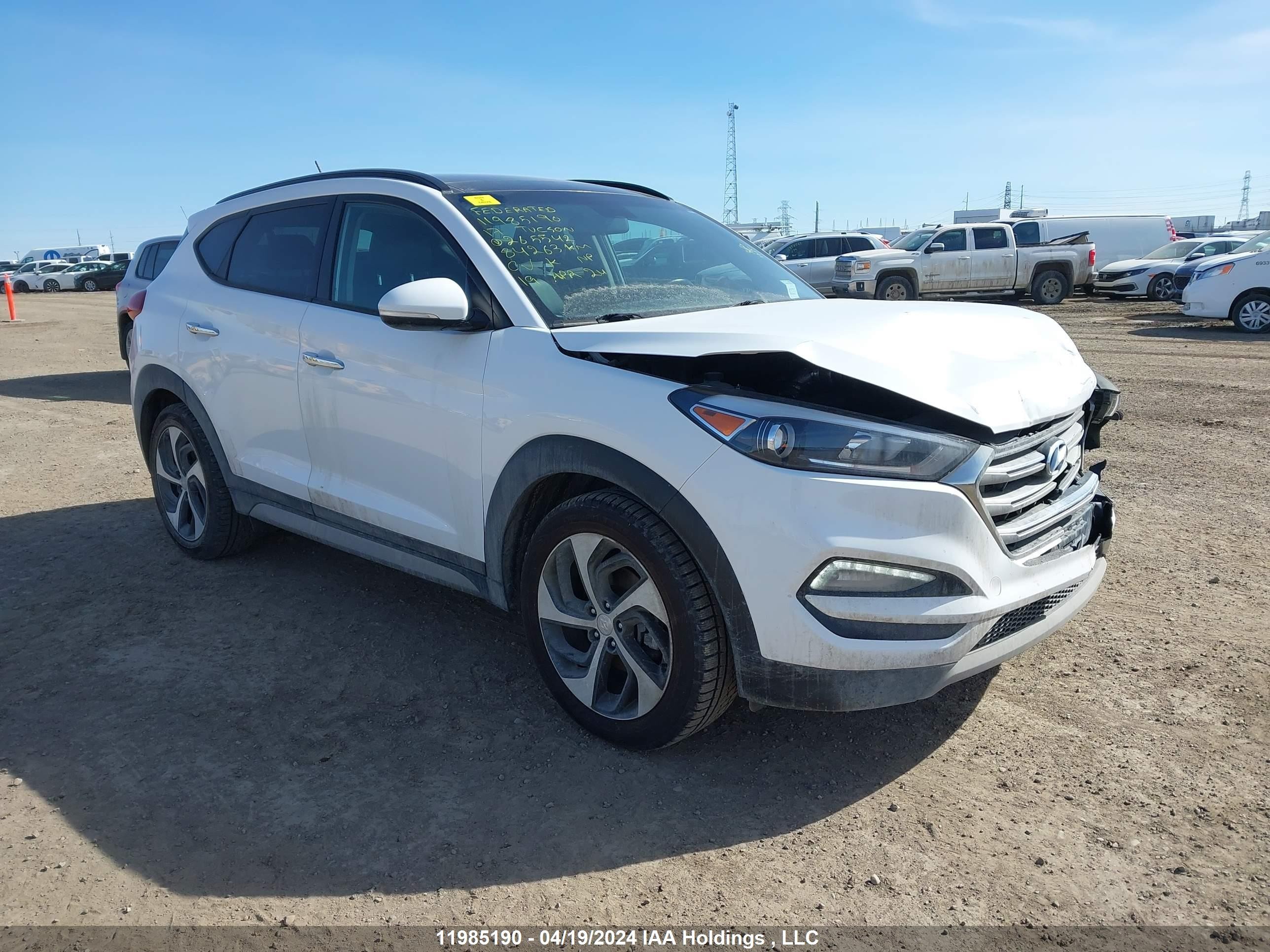 HYUNDAI TUCSON 2017 km8j3ca23hu265542