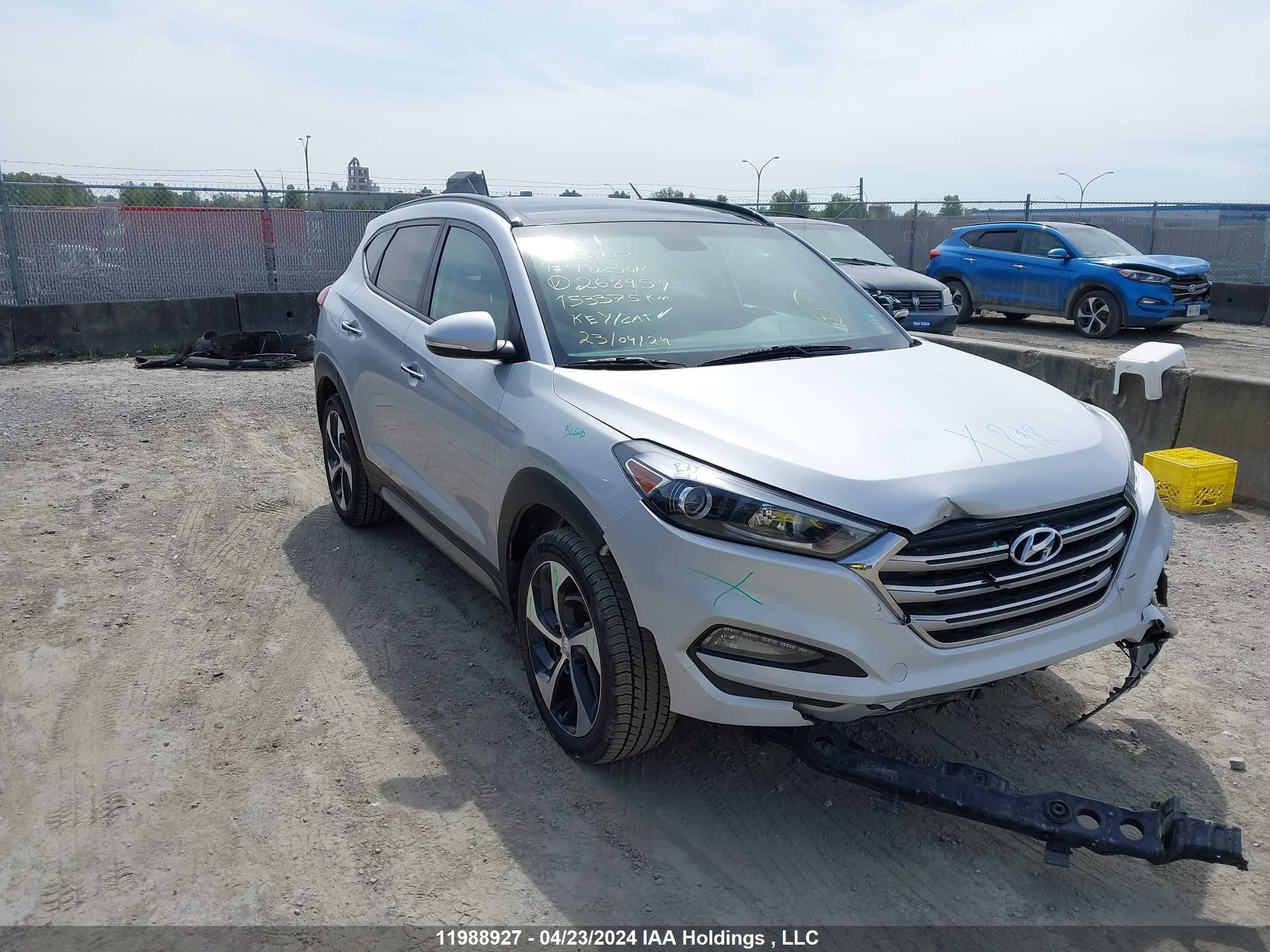 HYUNDAI TUCSON 2017 km8j3ca28hu268954