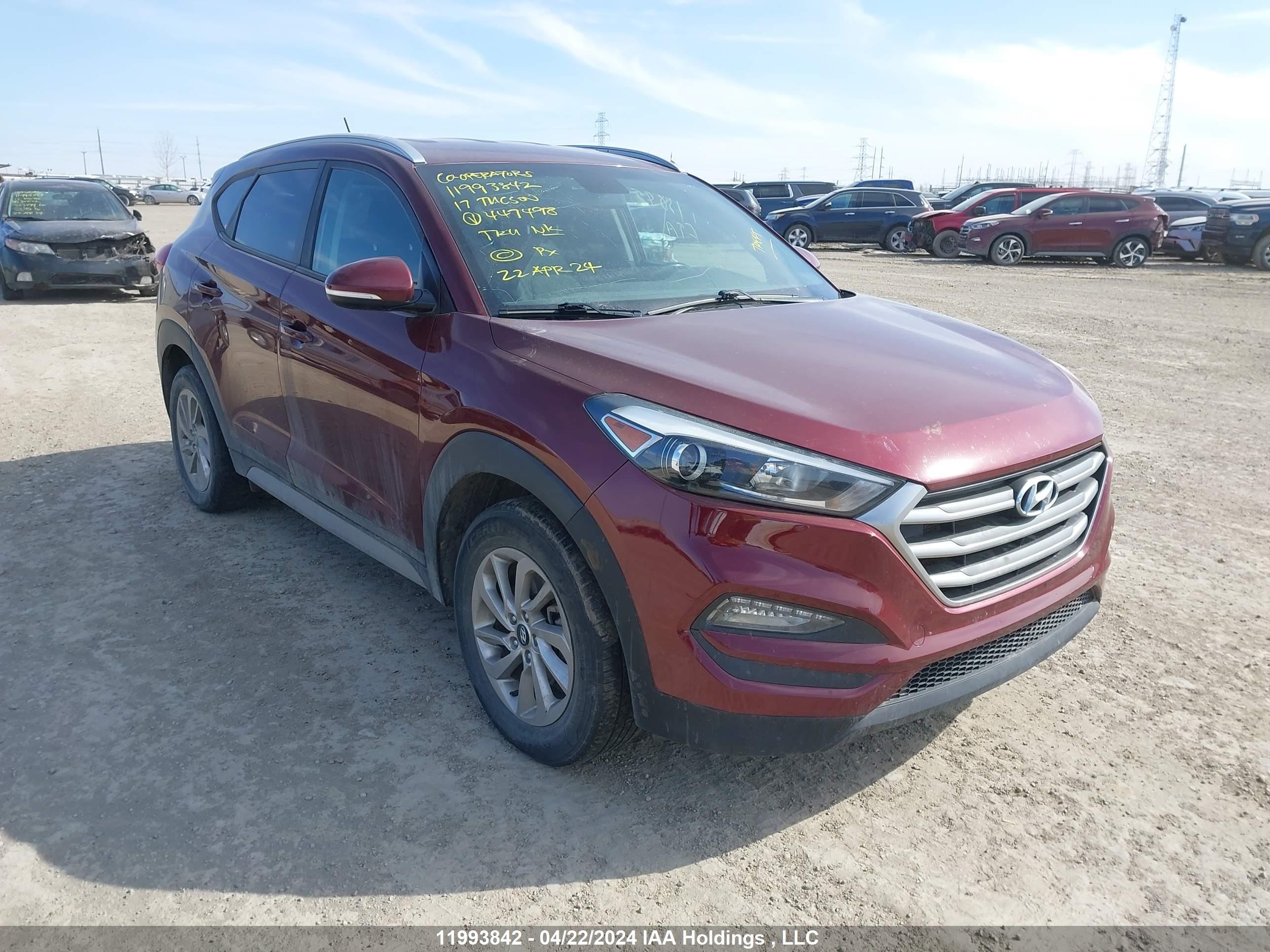 HYUNDAI TUCSON 2017 km8j3ca43hu447498