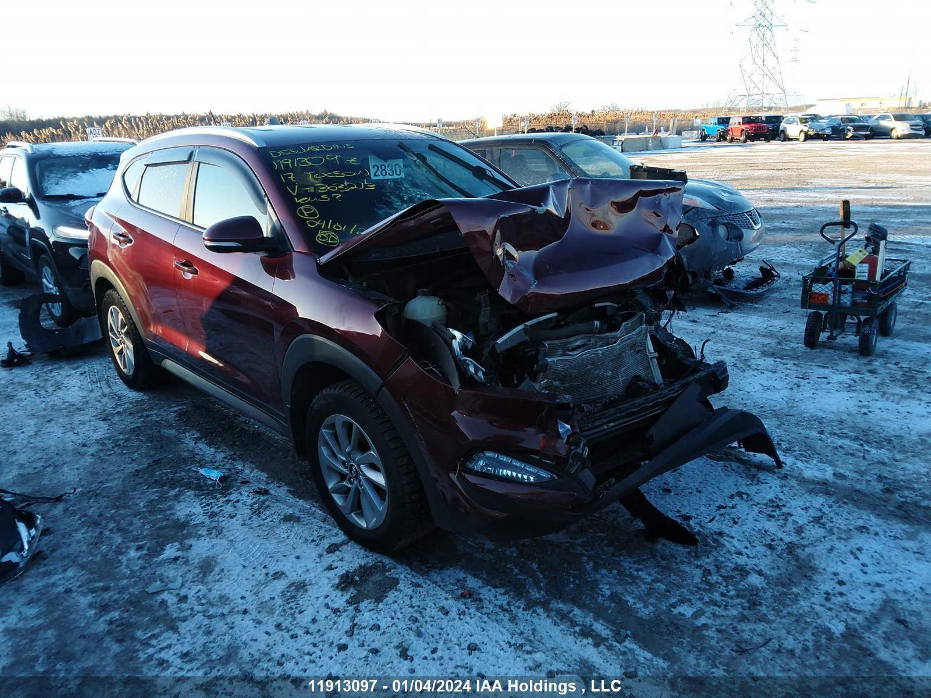 HYUNDAI TUCSON 2017 km8j3ca49hu303213