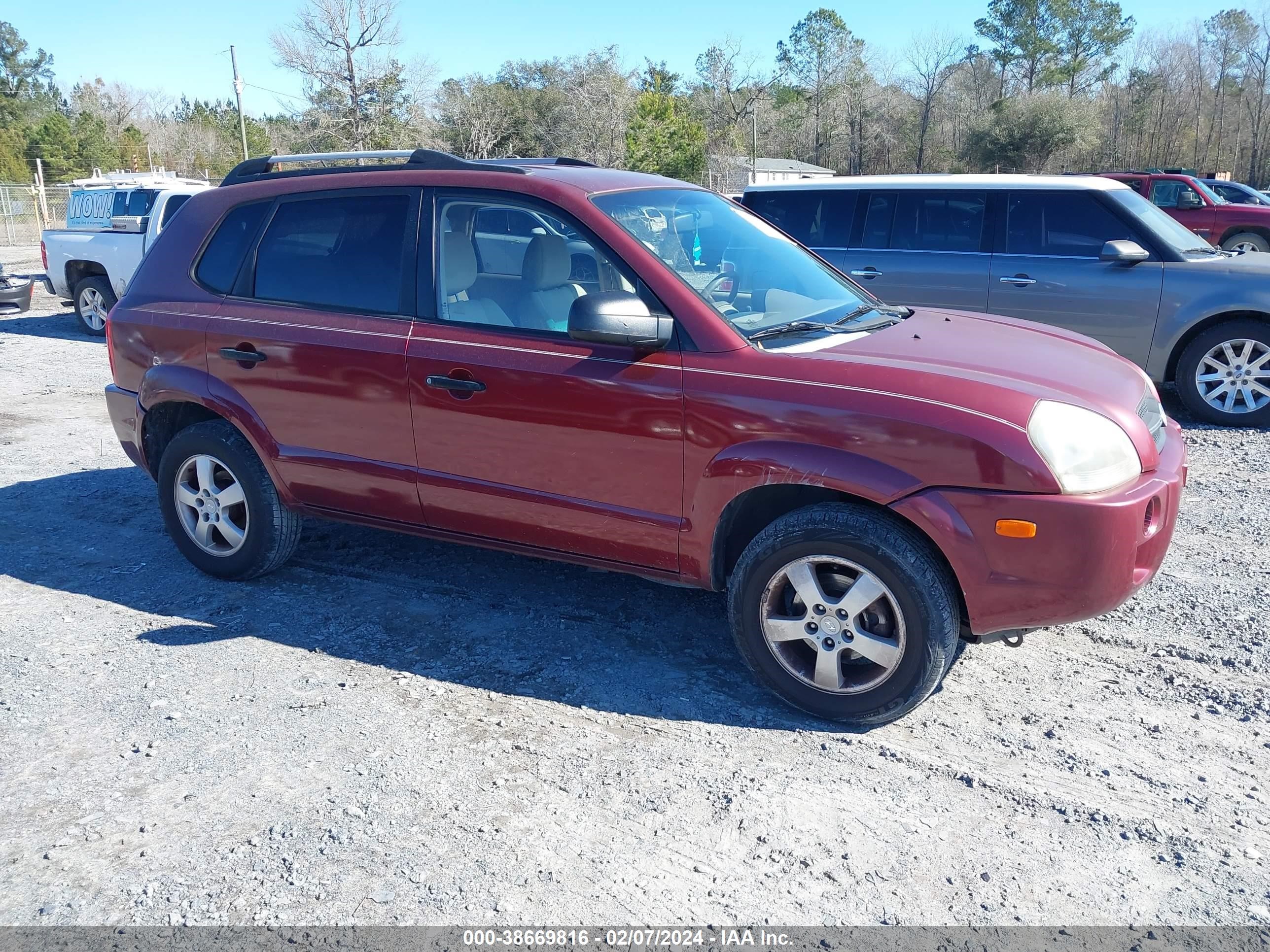 HYUNDAI TUCSON 2007 km8jm12b57u557014