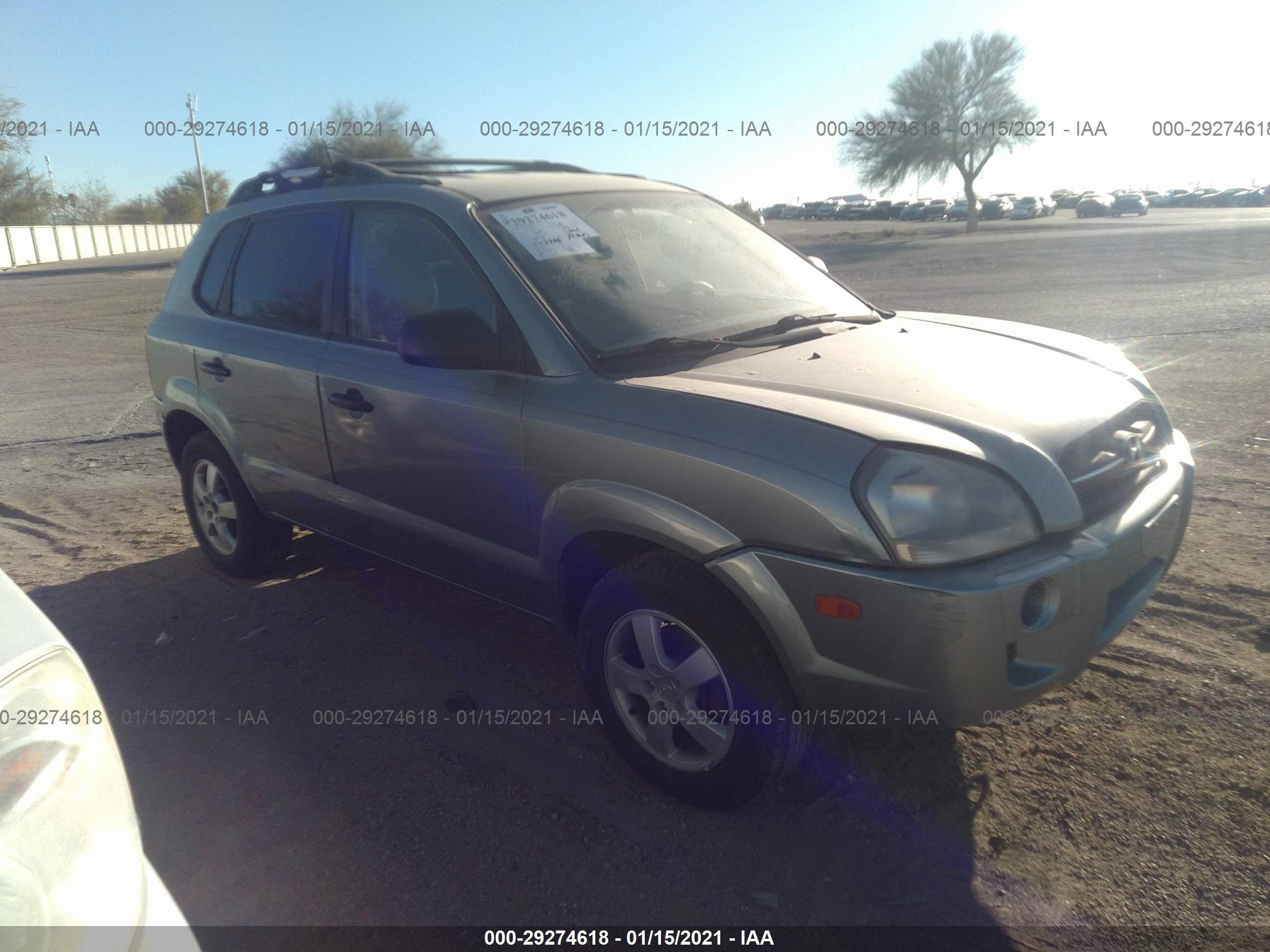 HYUNDAI TUCSON 2006 km8jm12b76u298816