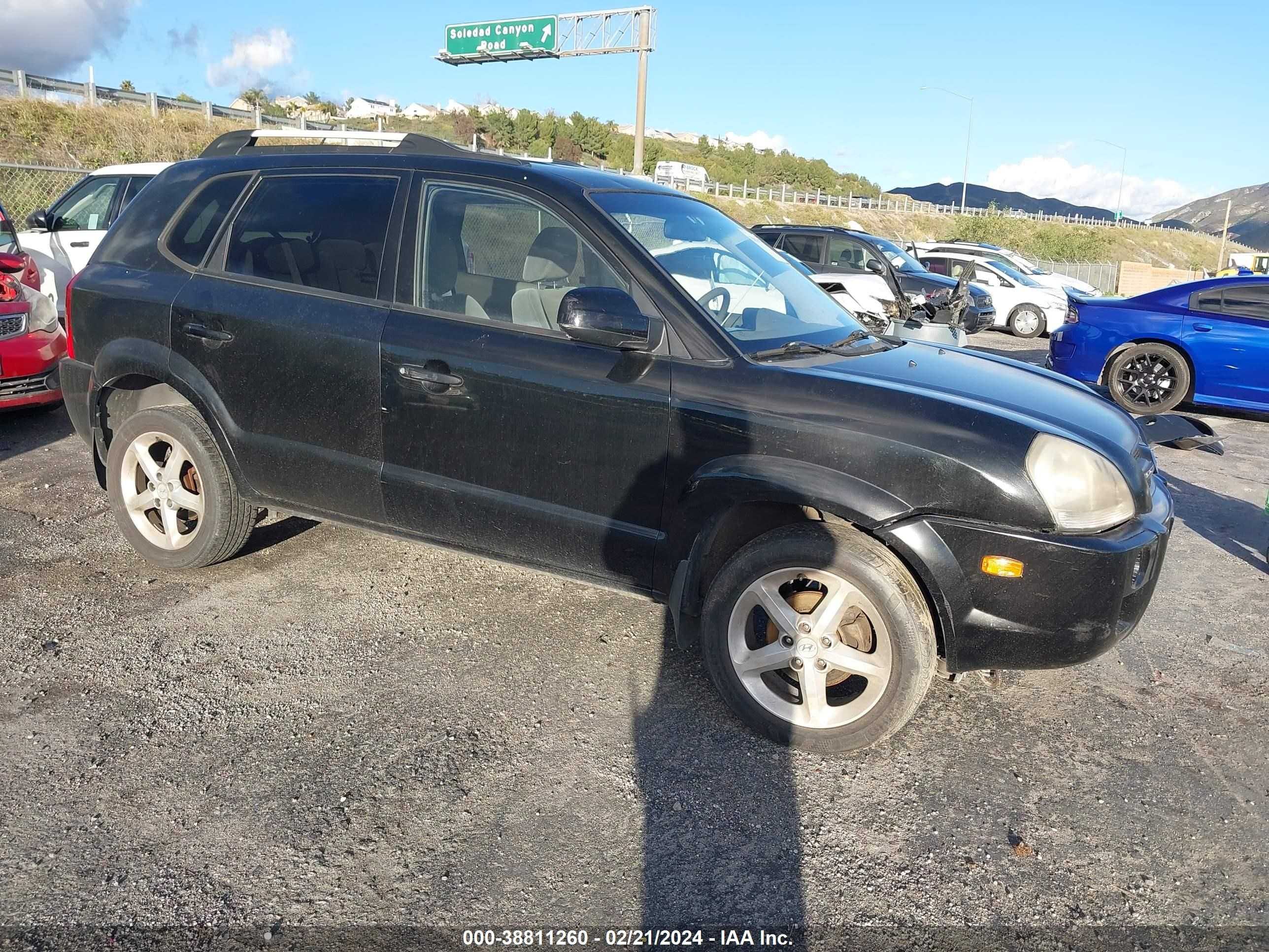 HYUNDAI TUCSON 2007 km8jm12b97u544086