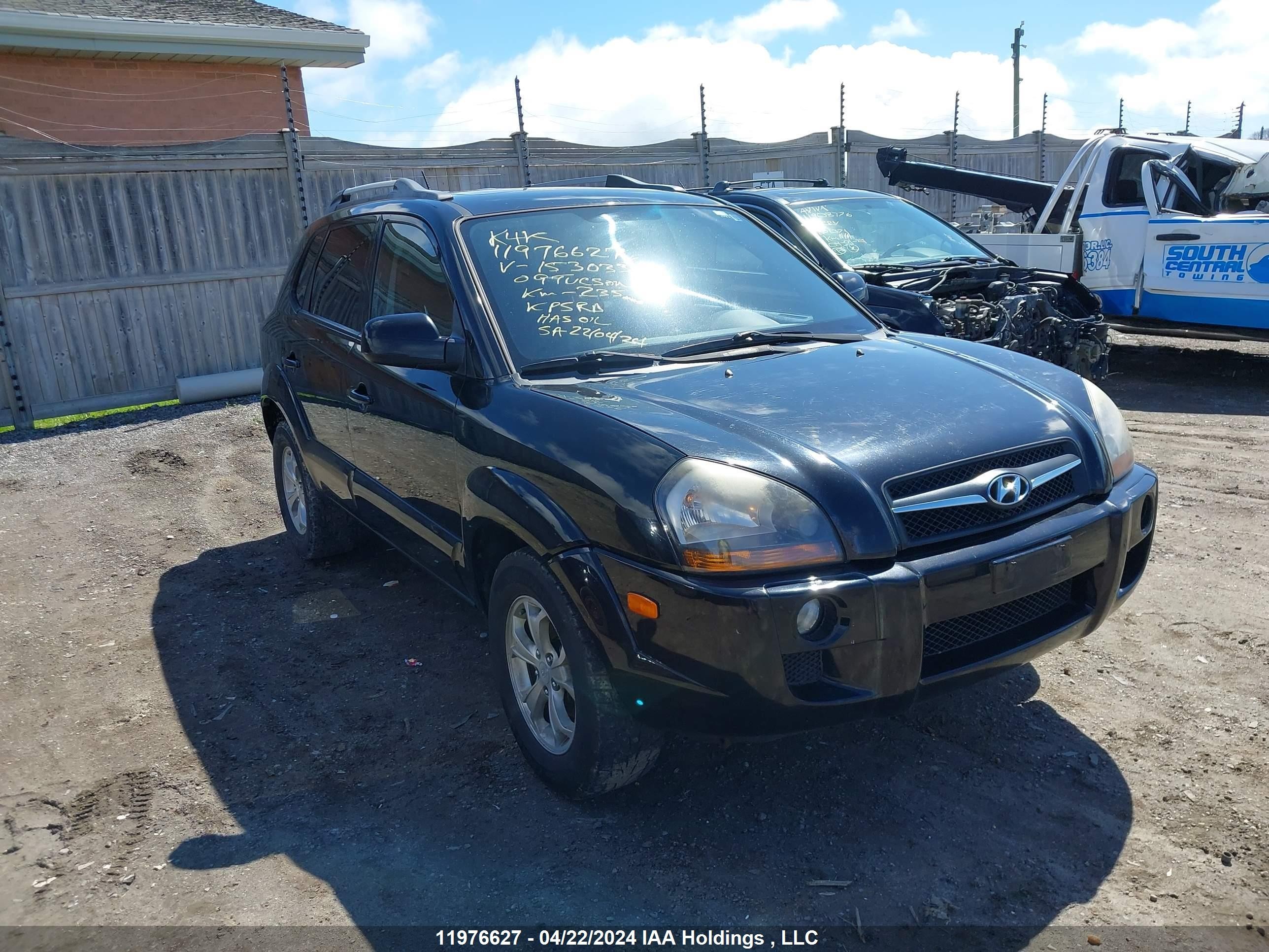 HYUNDAI TUCSON 2009 km8jm12d39u153035