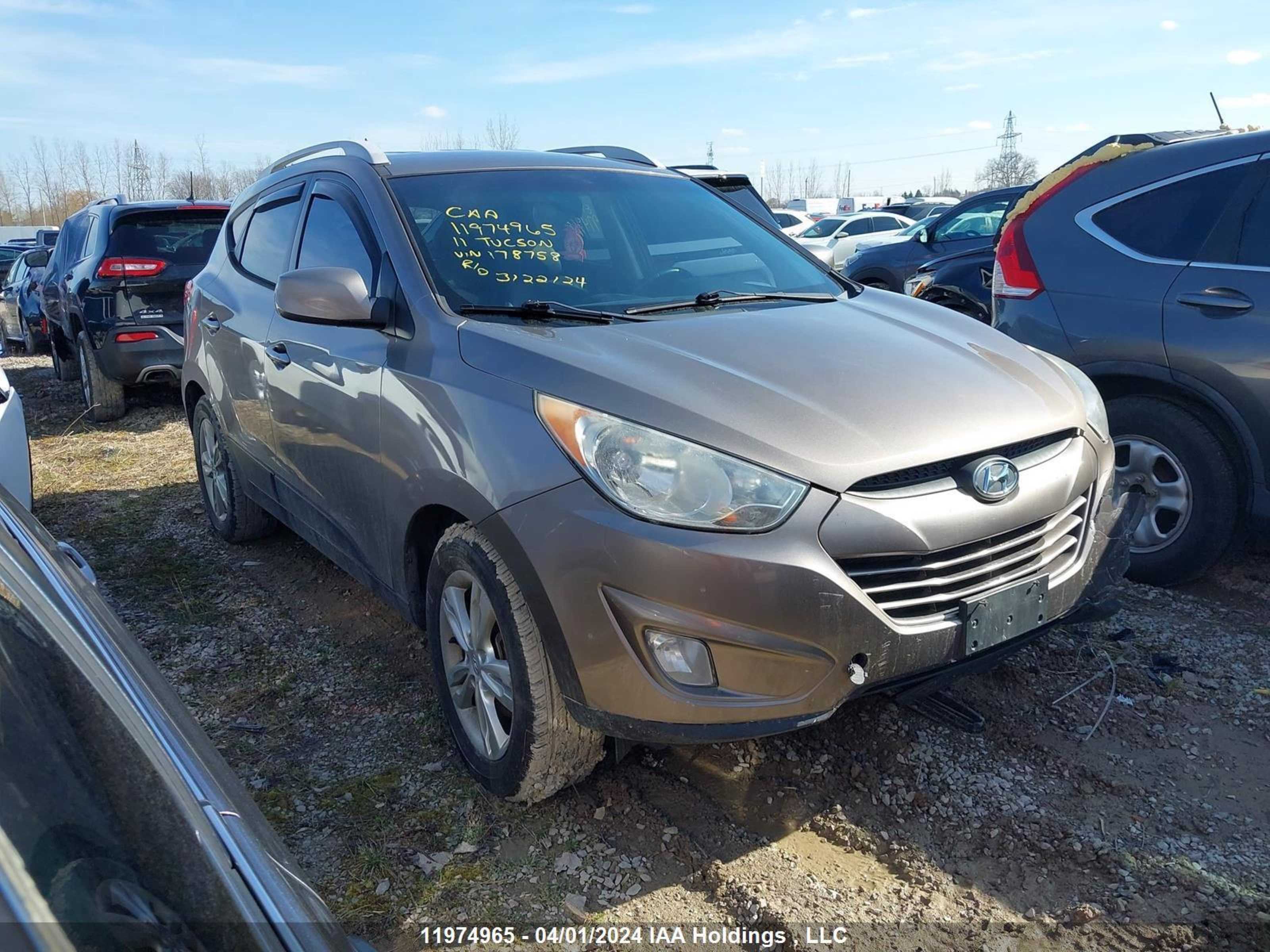 HYUNDAI TUCSON 2011 km8jucac0bu178758