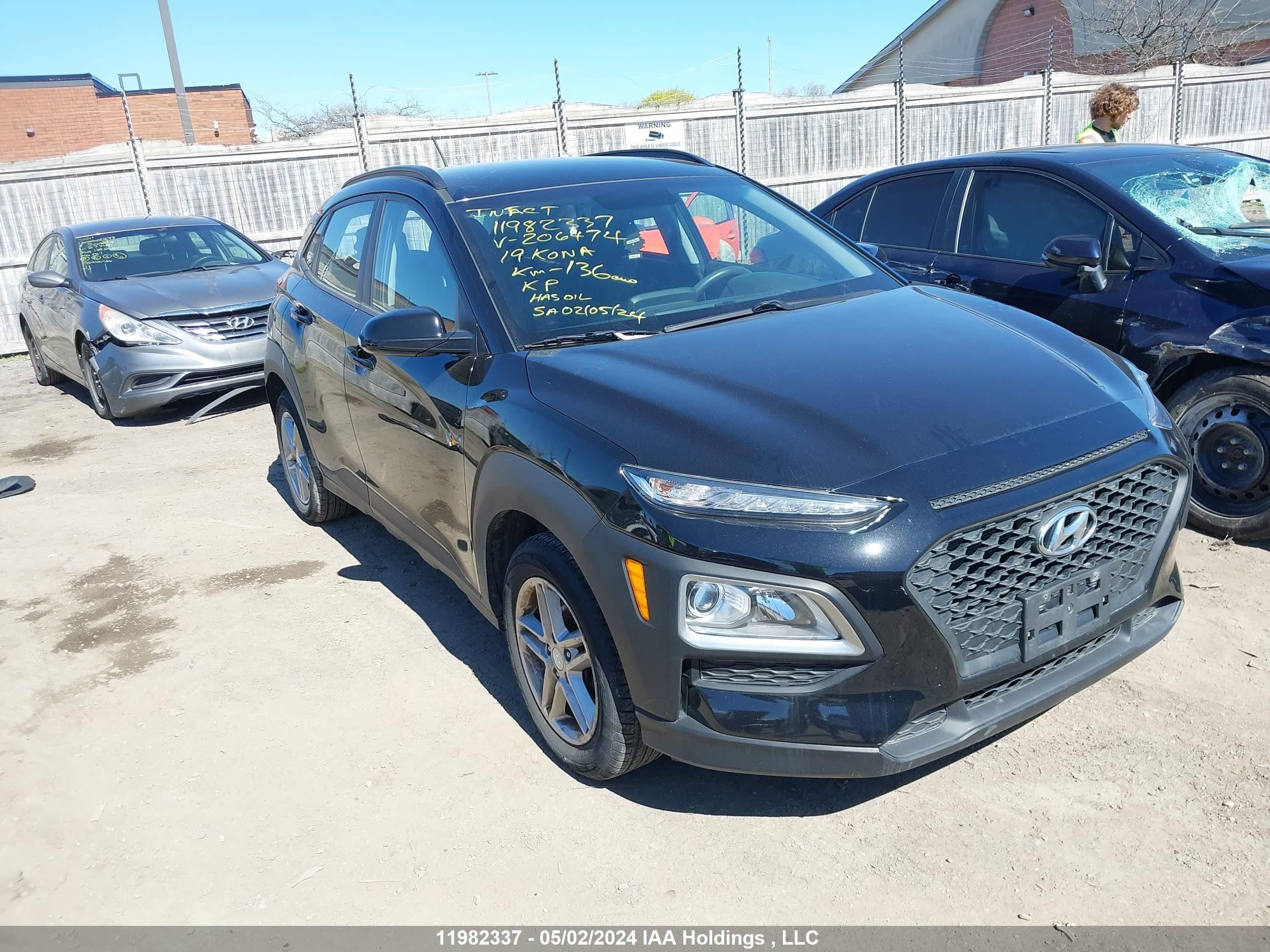 HYUNDAI KONA 2019 km8k12aaxku206474