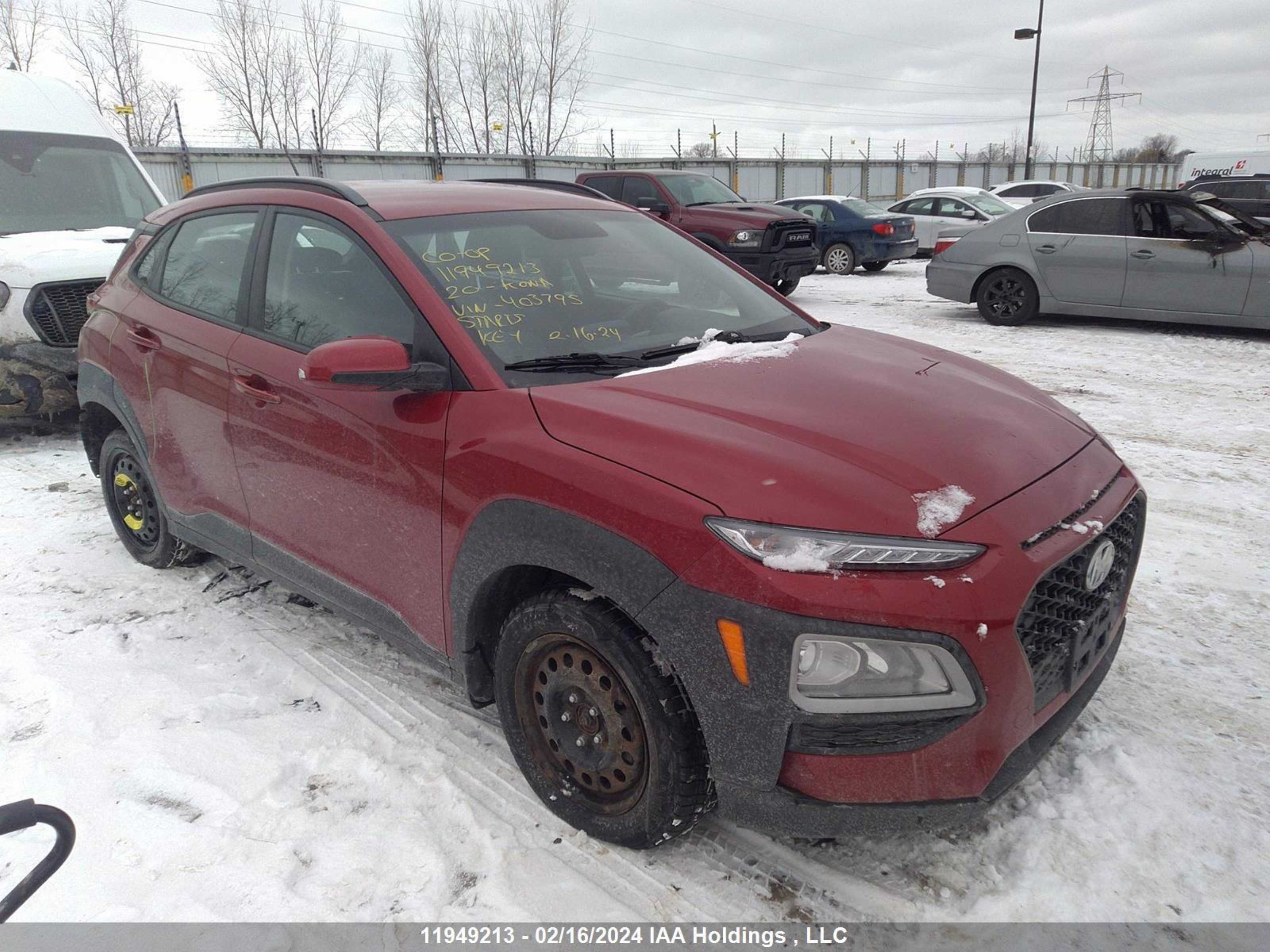 HYUNDAI KONA 2020 km8k1caa8lu403795