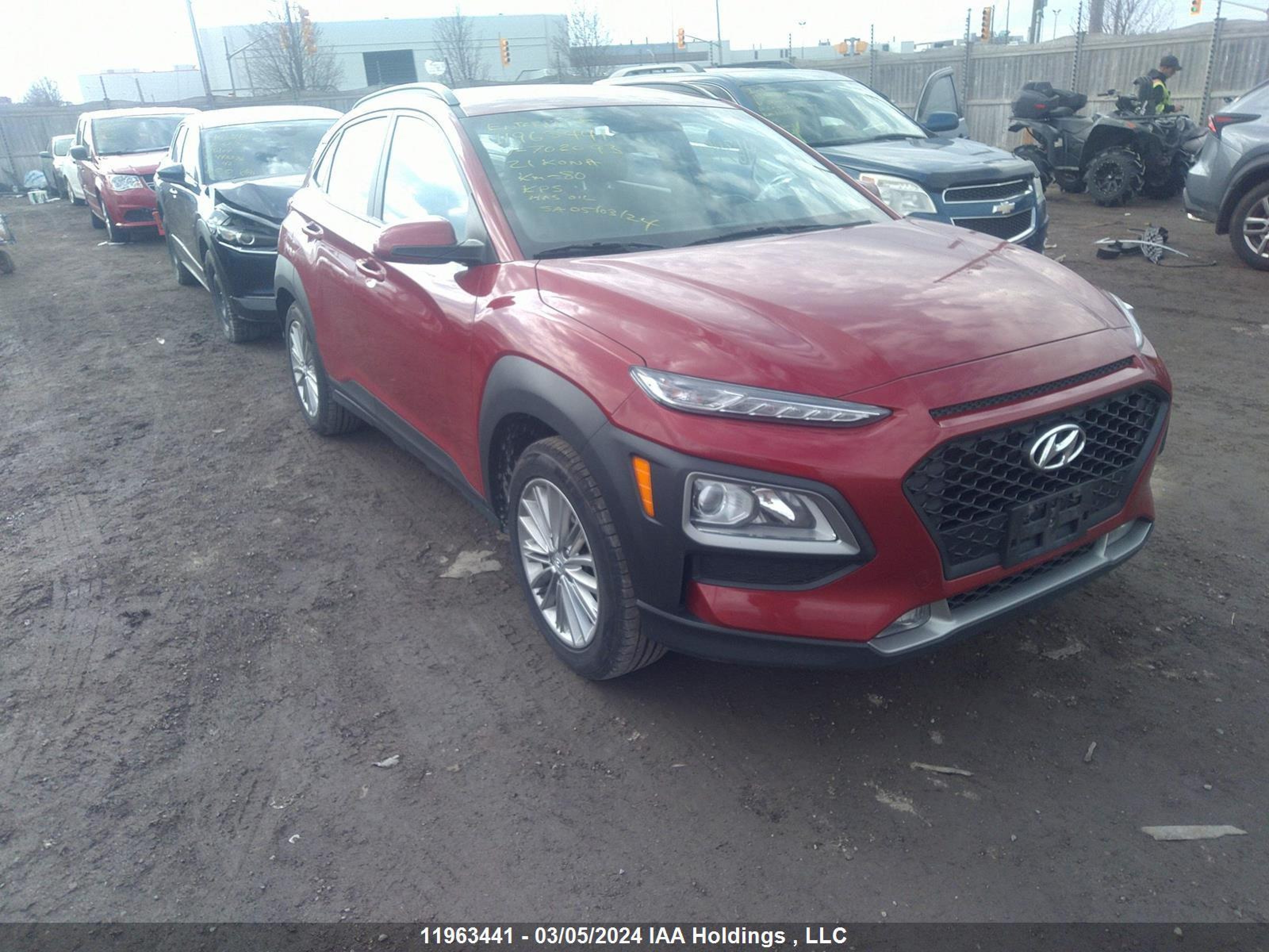 HYUNDAI KONA 2021 km8k2caa5mu702093